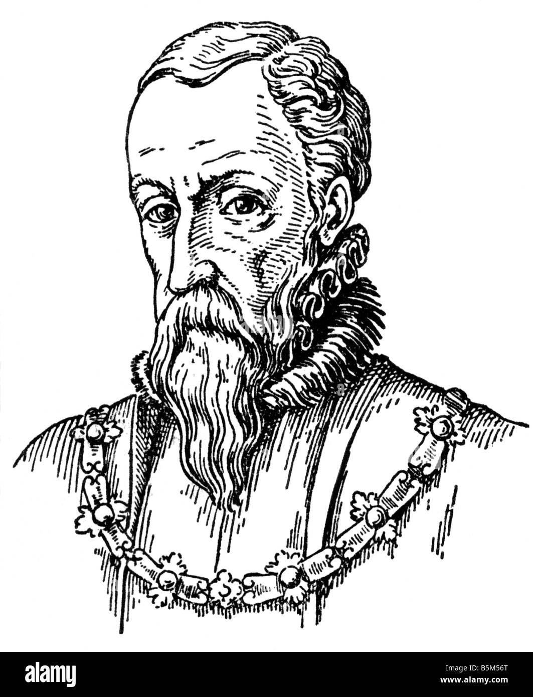Alba, Fernando Alvarez de Toledo, 3rd Duke of, 29.10.1508 - 11.12.1582, Spanish military leader and poititian, govenor of the Spanish Netherlands 1567 - 1573, portrait, drawing, 19th century, , Stock Photo