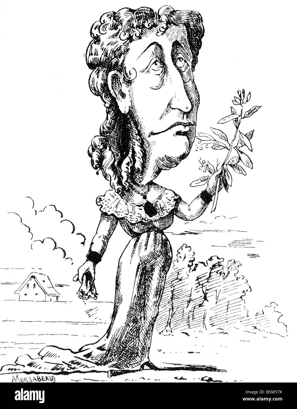 Eugenie, 5.5.1826 - 11.7.1920, Empress Consort of France 30.1.1853 - 4.9.1870, caricature, 'The Olive Branch', wood engraving after drawing by Massabeau, circa 1865, , Stock Photo