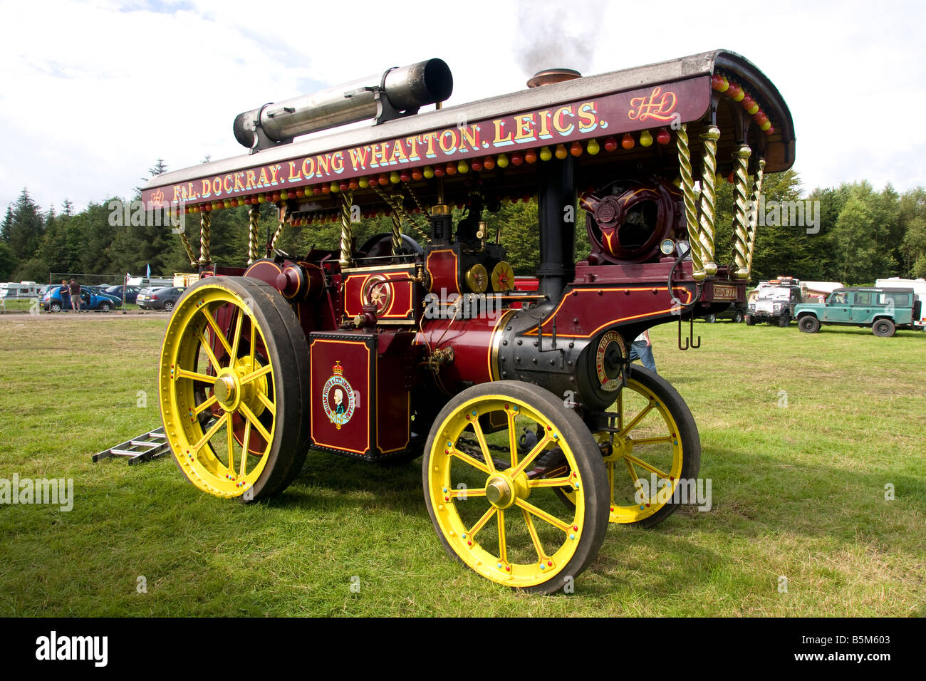 showmans fairground traction engine at cromford rally Stock Photo