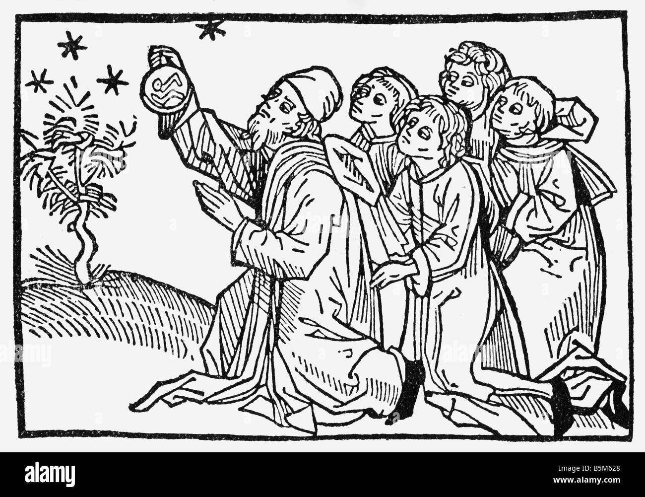 Medieval astronomers Black and White Stock Photos & Images