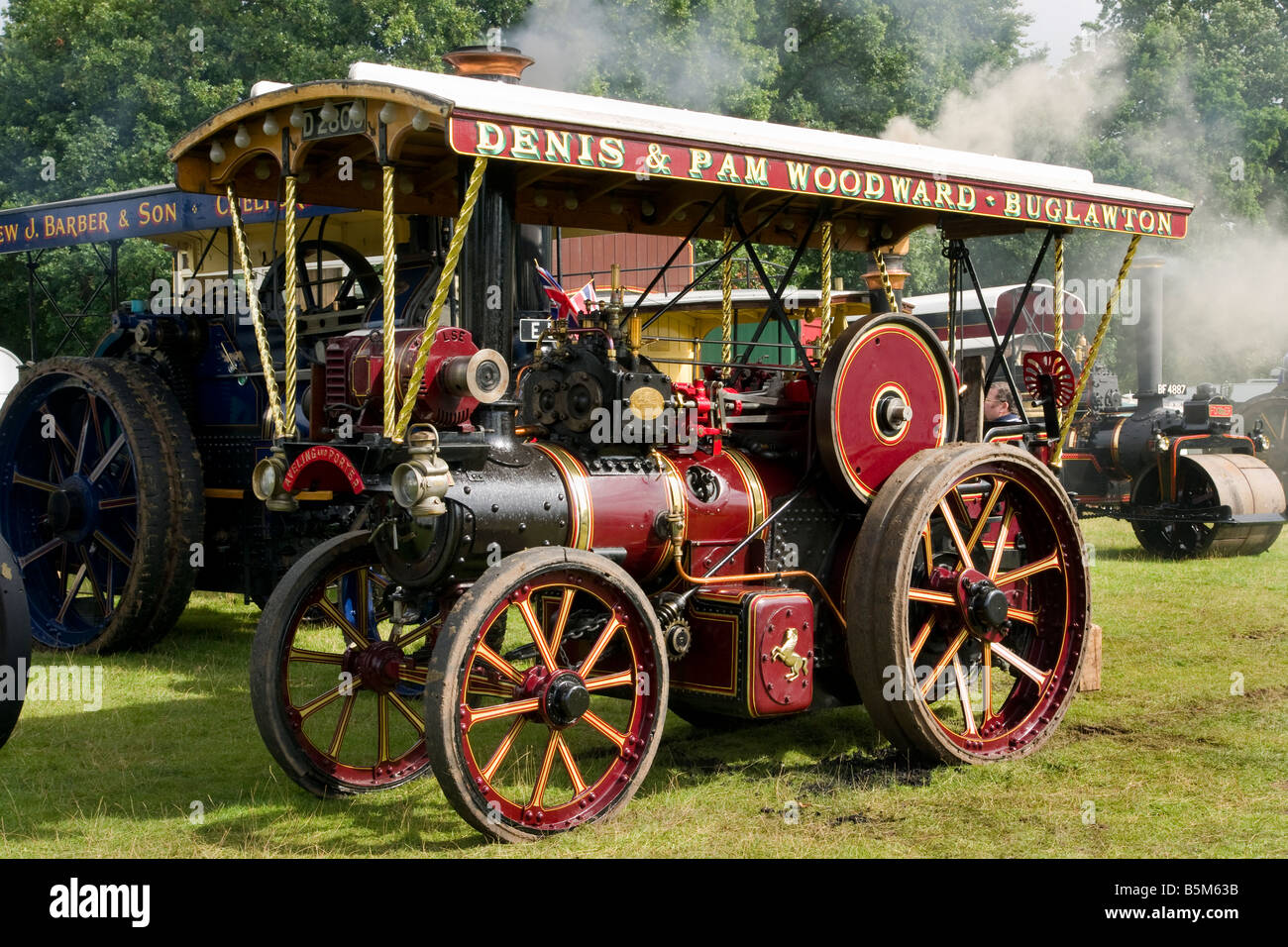aveling and porter showmans traction engine at astle park rally Stock Photo