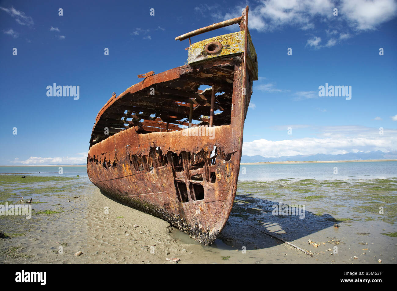 Janie Seddon Shipwreck Motueka Nelson Region South Island New Zealand Stock Photo