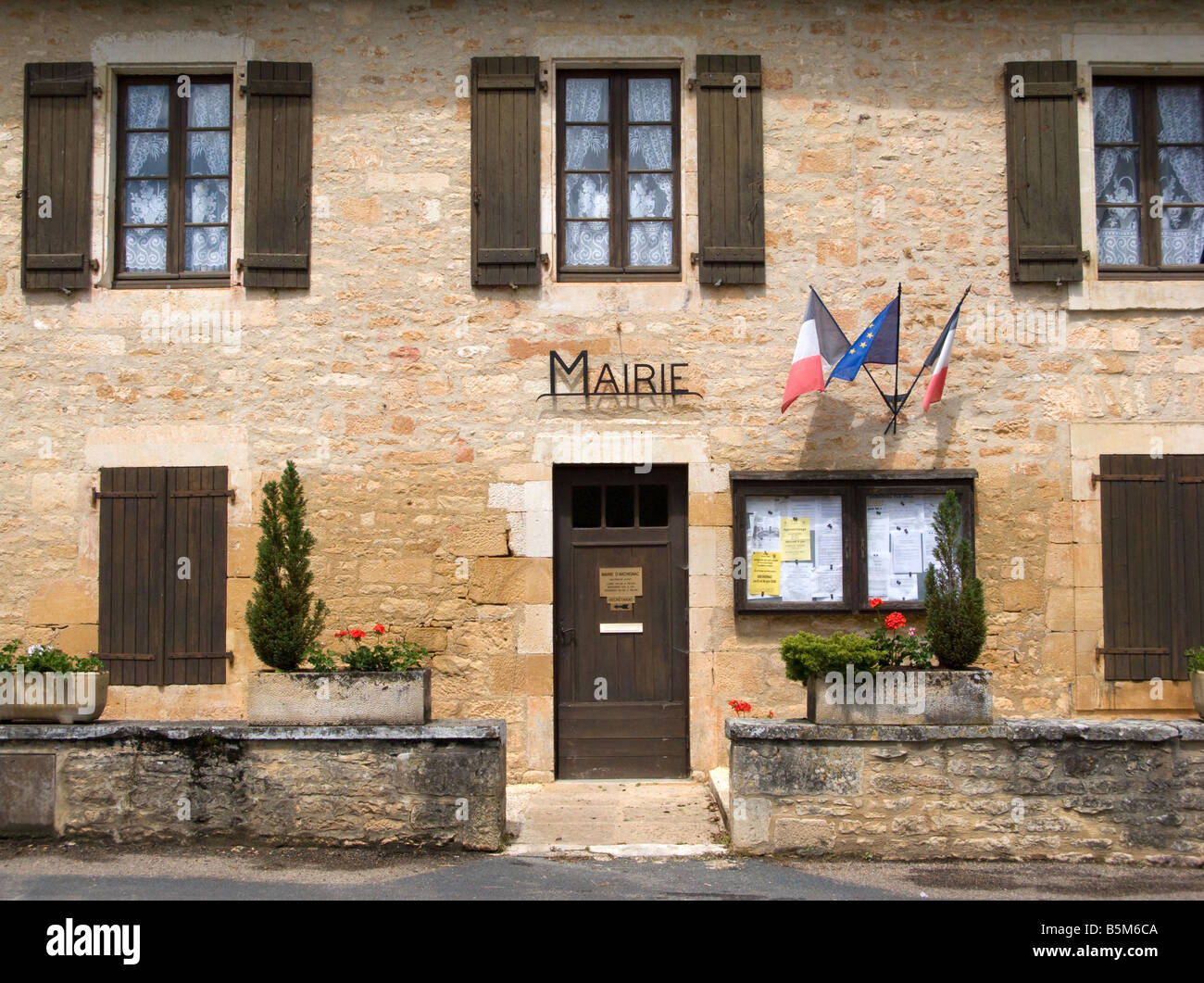 French village town hall (marie Stock Photo Alamy