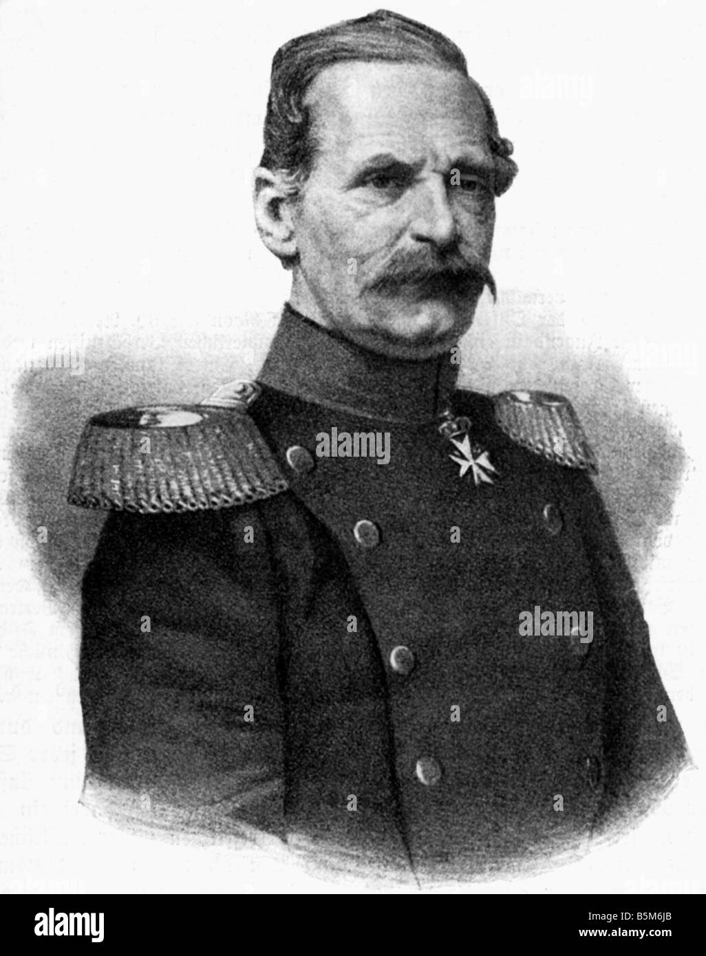 Roon, Albrecht Theodor Graf von, 30.4.1803 - 23.2.1879, Prussian general, Minister of War 1859 - 1873, portrait, lithograph, 1860, , Stock Photo