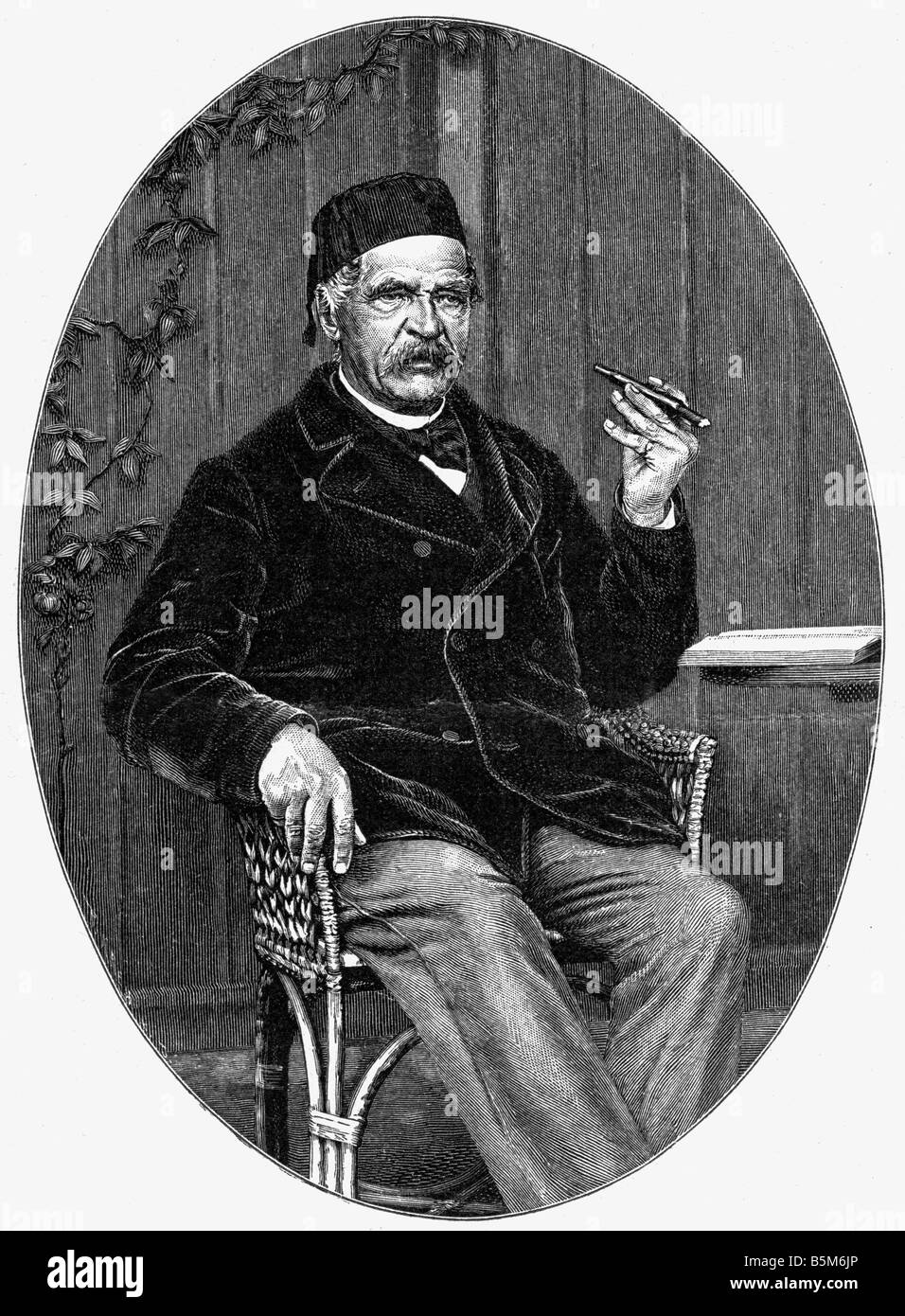Roon, Albrecht Theodor Graf von, 30.4.1803 - 23.2.1879, Prussian general, half length, wood engraving, circa 1878, , Stock Photo