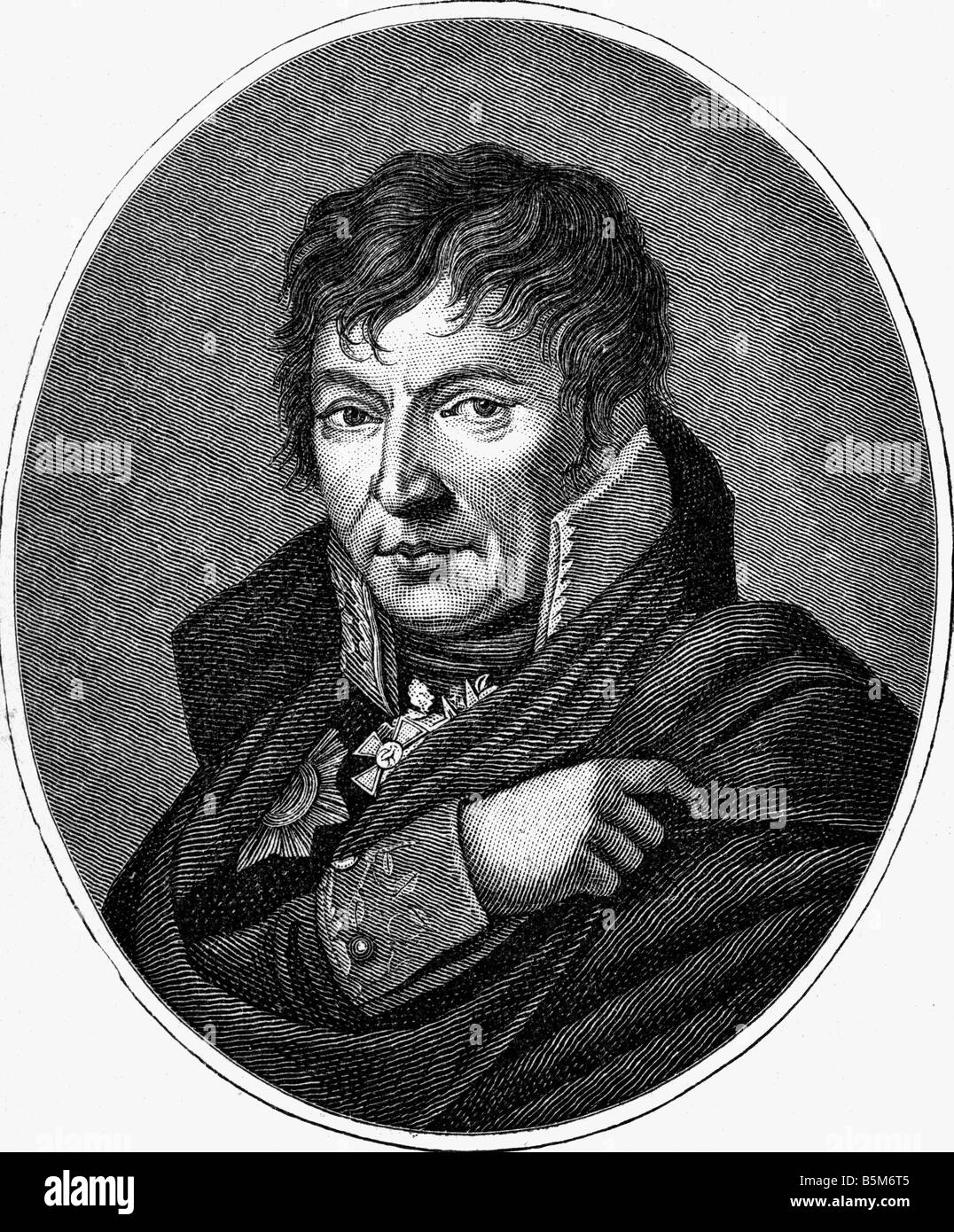 Scharnhorst, Gerhard von, 12.11 1755 - 28.6.1813, Prussian general, portrait, copper engraving by Friedrich Wilhelm Bollinger, 19th century, , Artist's Copyright has not to be cleared Stock Photo