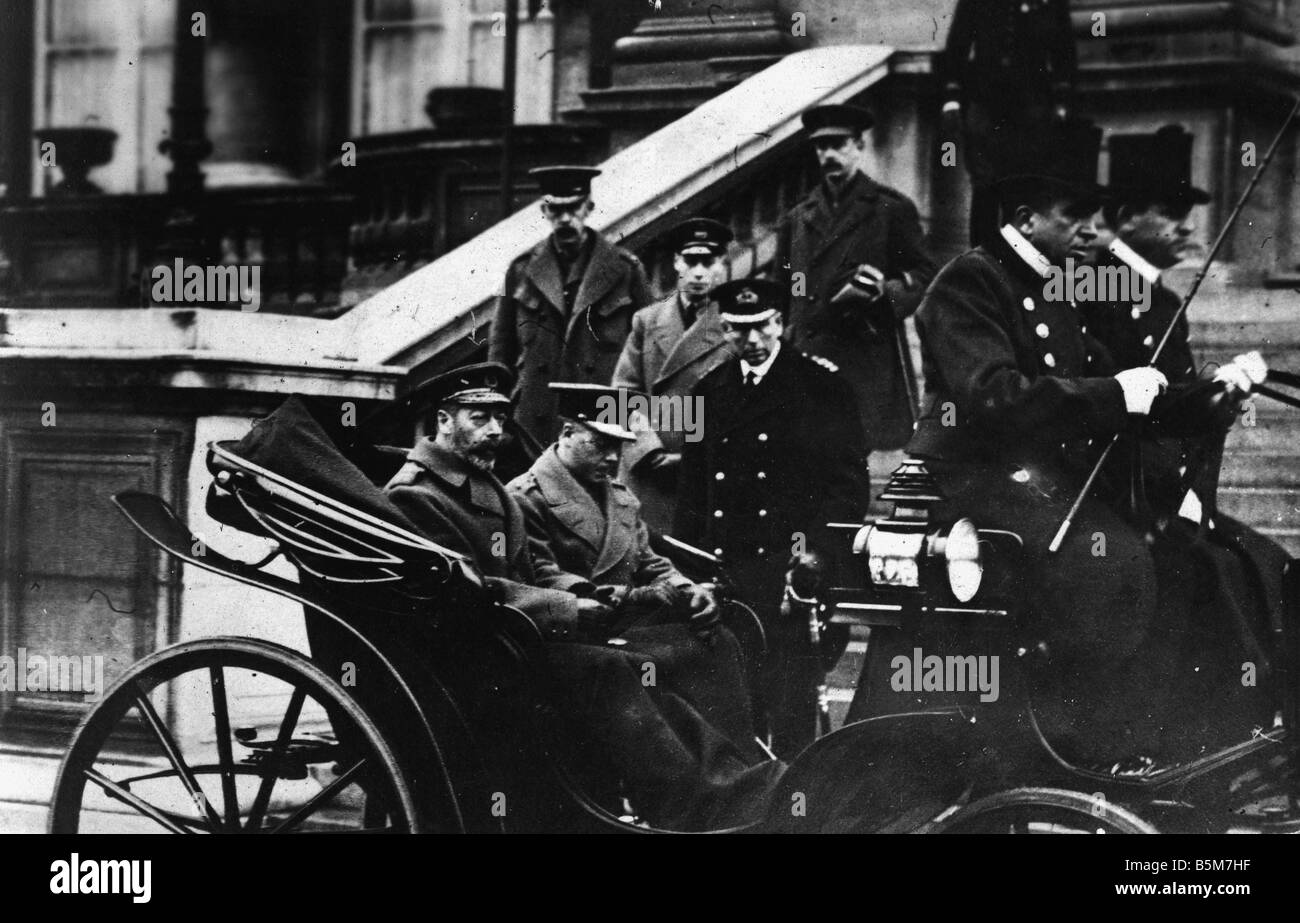 1EN 639 F1918 George V in Paris 1918 Photo George V King of Great Britain and Ireland 1910 1936 1865 1936 During the 1st World W Stock Photo
