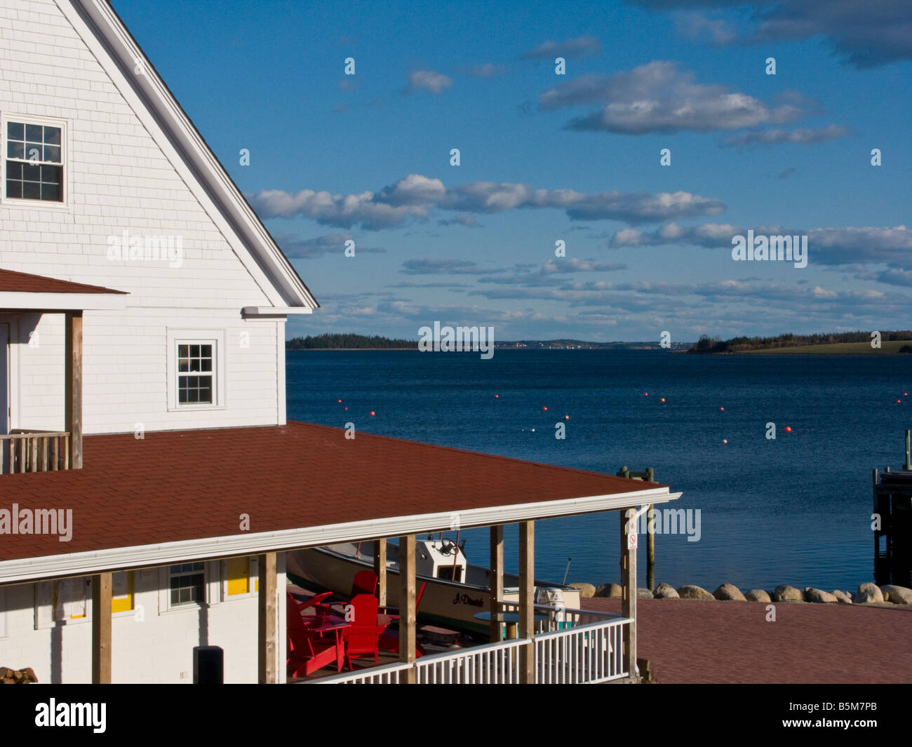 The Chester Yacht Club on Mahone Bay Nova Scotia Canada Stock Photo