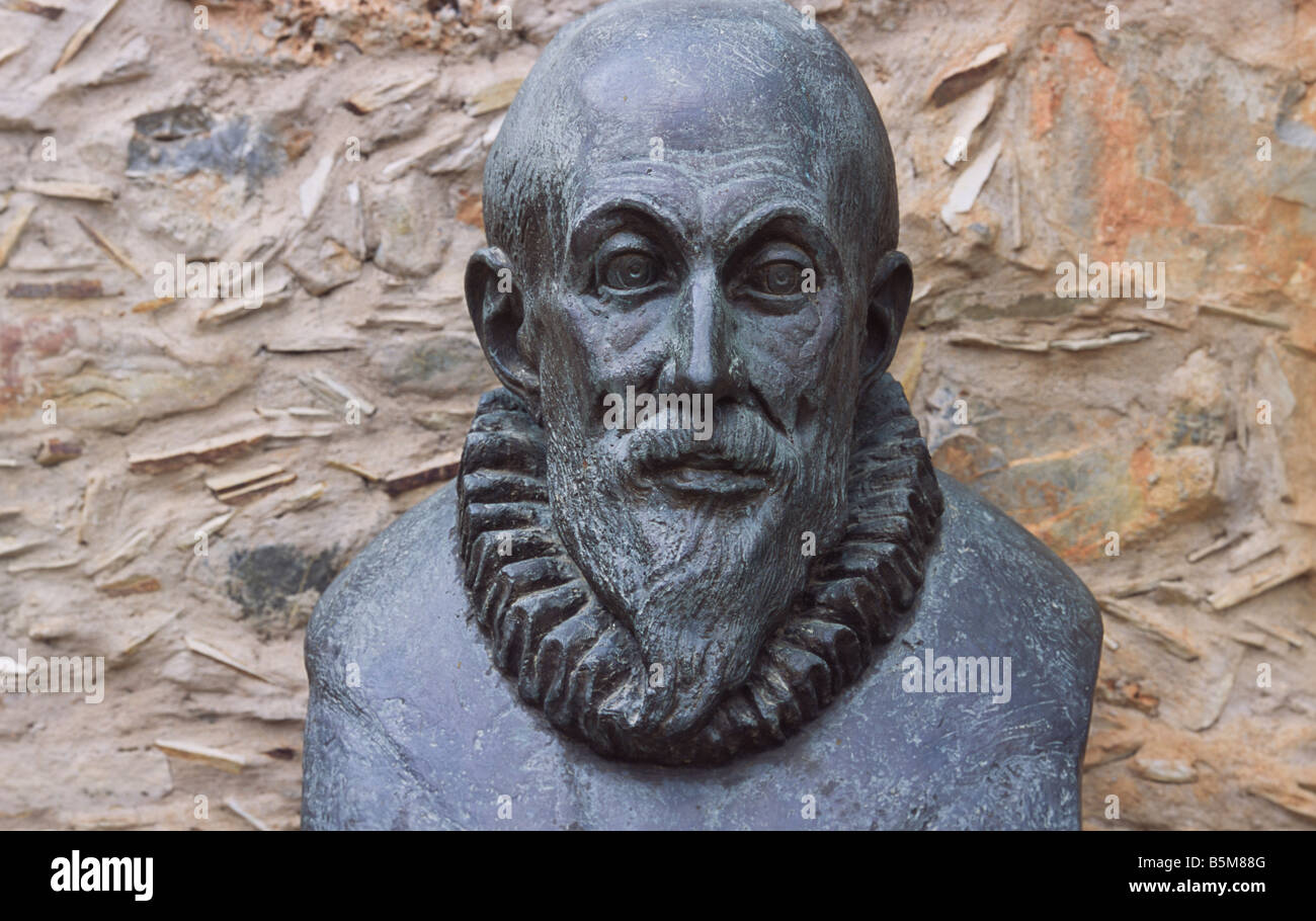 bust of Domenkios Theotokopoulos El Greco Crete Greece Stock Photo
