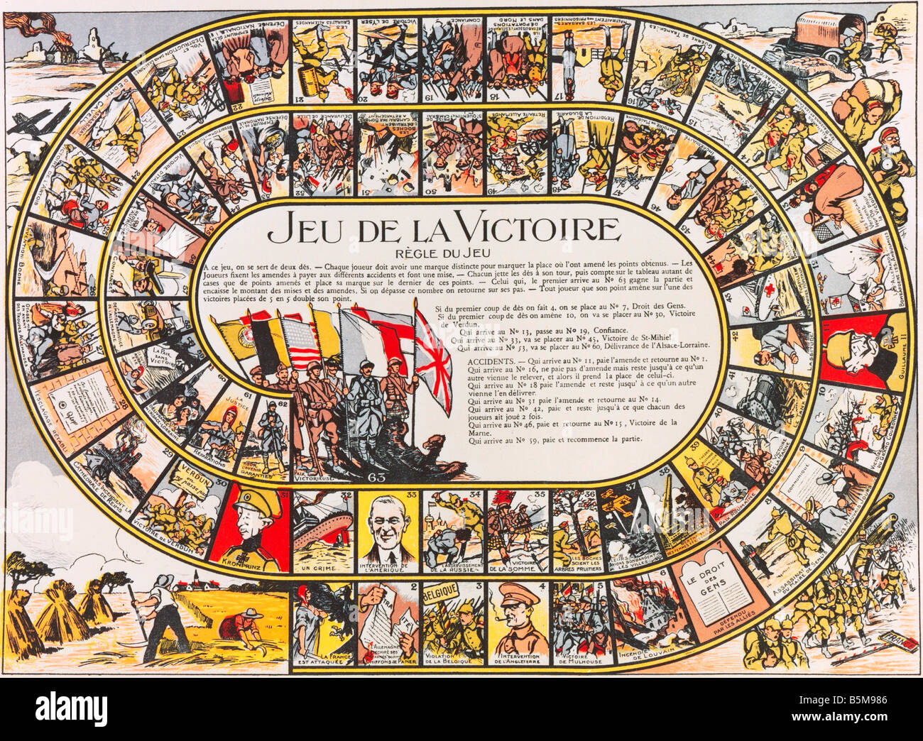 2 G55 P1 1914 62 French Dice Game World War I History World War I Propaganda Jeu De La Victoire Game Of Vict Ory French Dice Gam Stock Photo Alamy