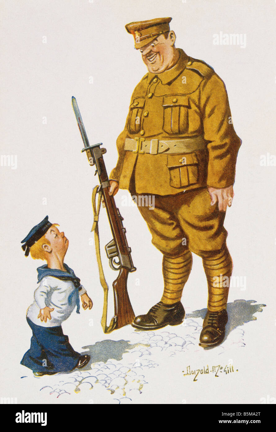 2 G55 P1 1915 65 E Thank Gawd Postcard WWI History World War I Propaganda Thank Gawd we ve got a Navy Dieu merci nous avons une Stock Photo