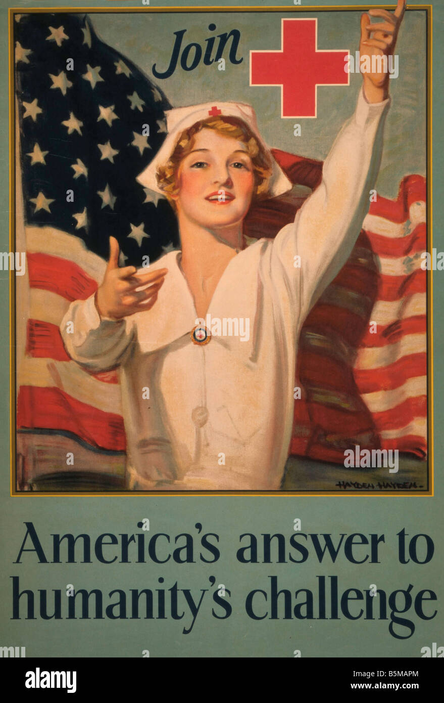 2 M20 R3 1917 3 Red Cross Recruiting Camp USA Poster Medicine Red Cross Join America s answer to humanity s challenge recruiting Stock Photo