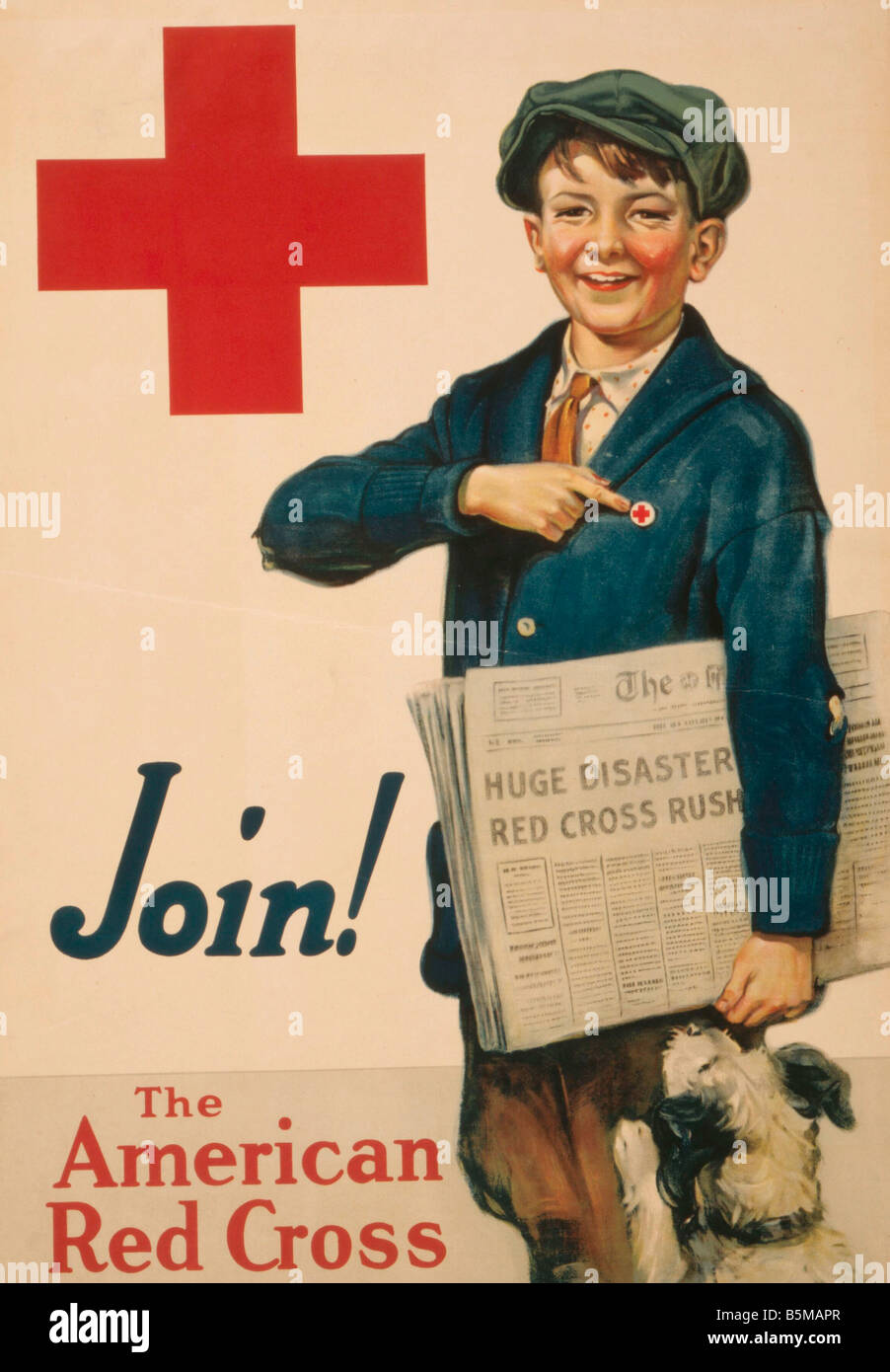 2 M20 R3 1917 Red Cross Recruiting USA Poster 1917 Medicine Red Cross Join The American Red Cross recruiting campaign of the Ame Stock Photo