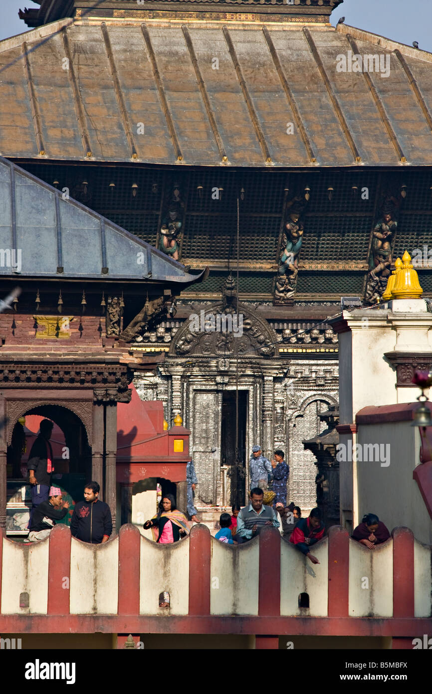 Entrance to Pashupatinath Temple, Deopatan, Nepal, Asia Stock Photo