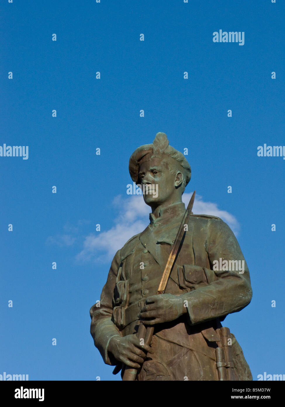 The Great War Memorial with Scottish Highlander on top of it in Chester Nova Scotia Canada Stock Photo