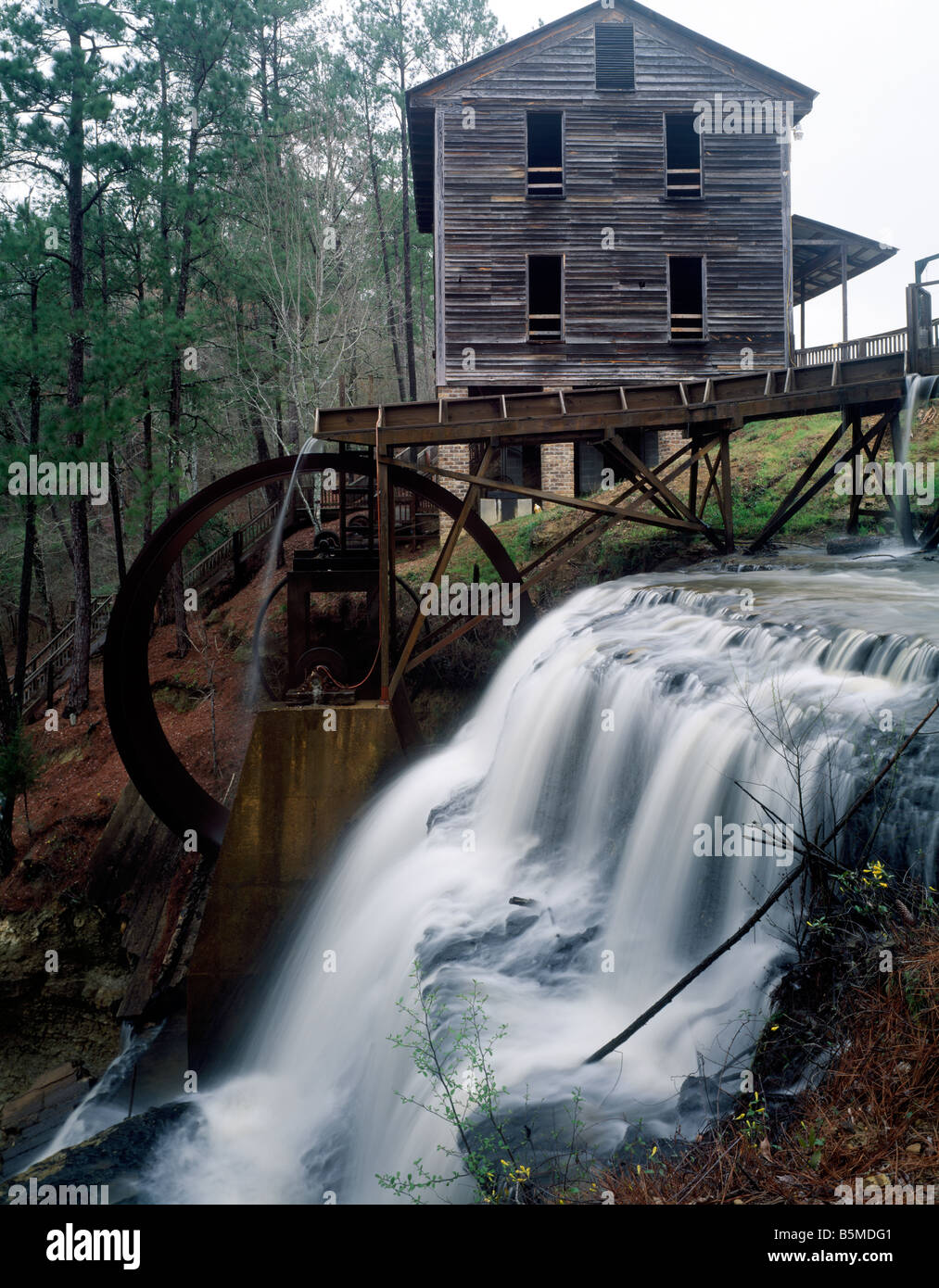 Duns Falls Mill along Chunky River Near Meridian Mississippi Stock