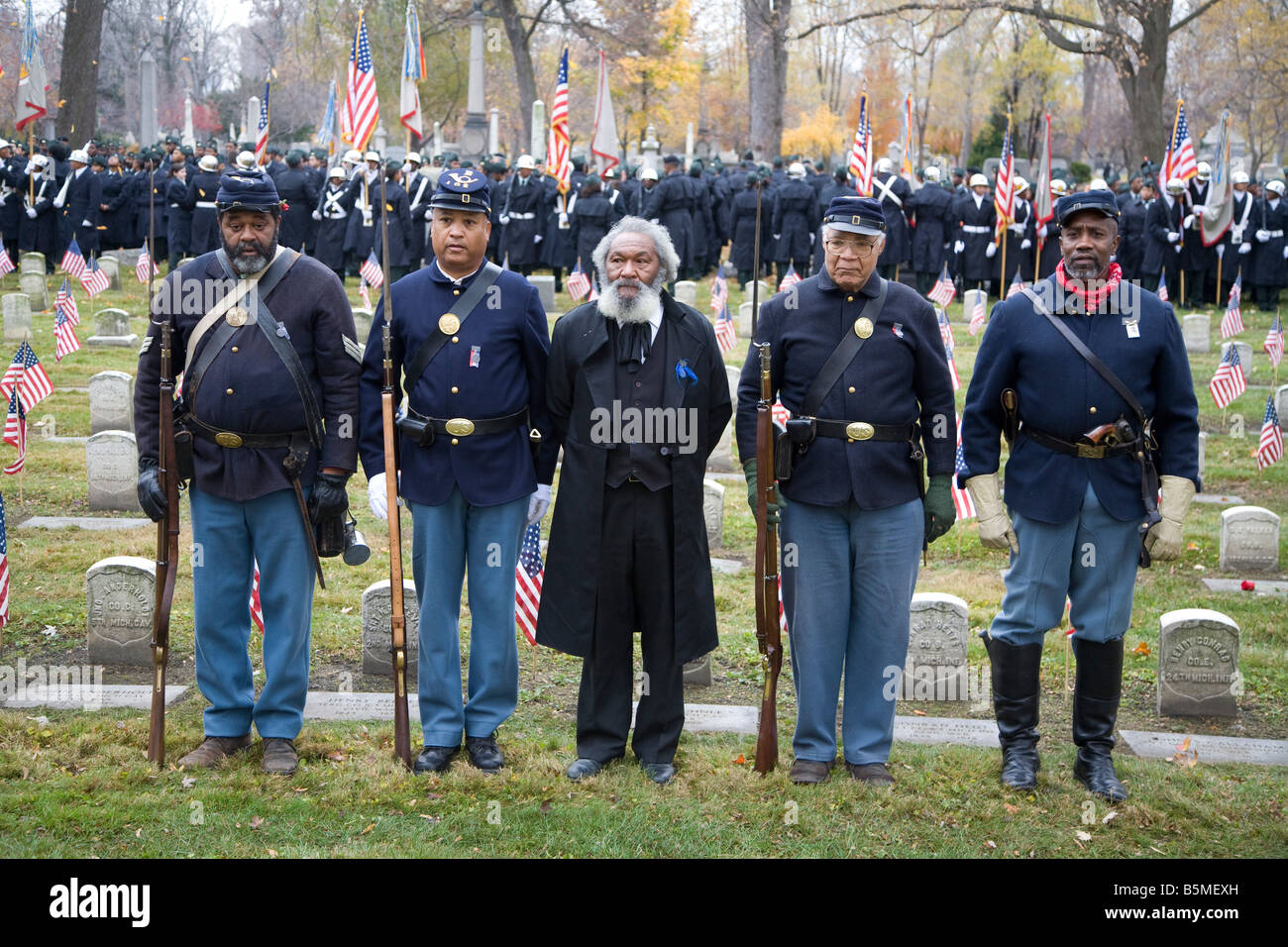 Veterans Day Ceremony Honors Black Soldiers Who Fought in Civil War Stock Photo