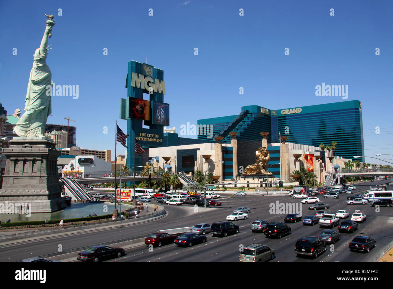 Traffic around The Strip in Las Vegas Nevada Stock Photo Alamy