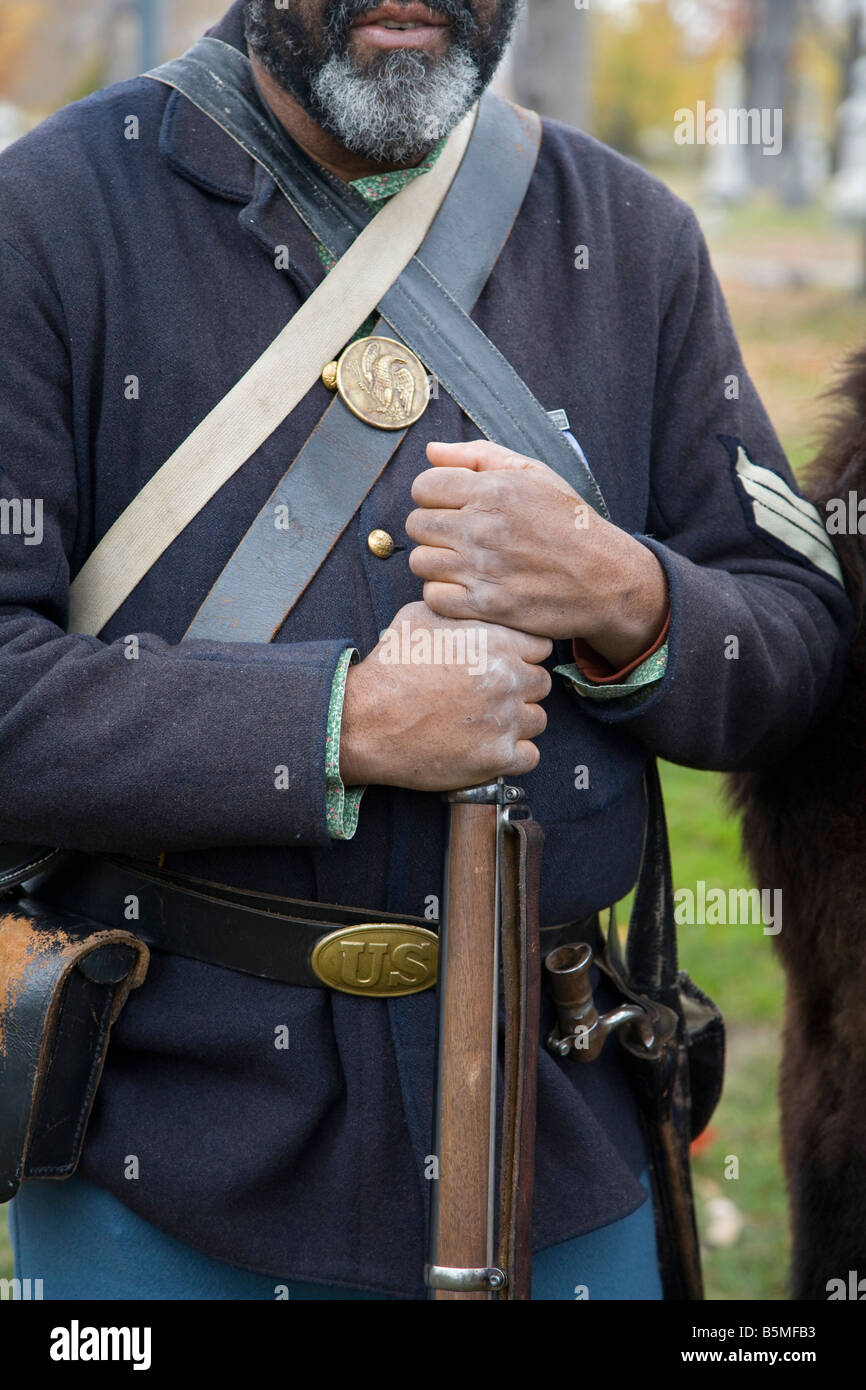 Civil War Reenactor Stock Photo