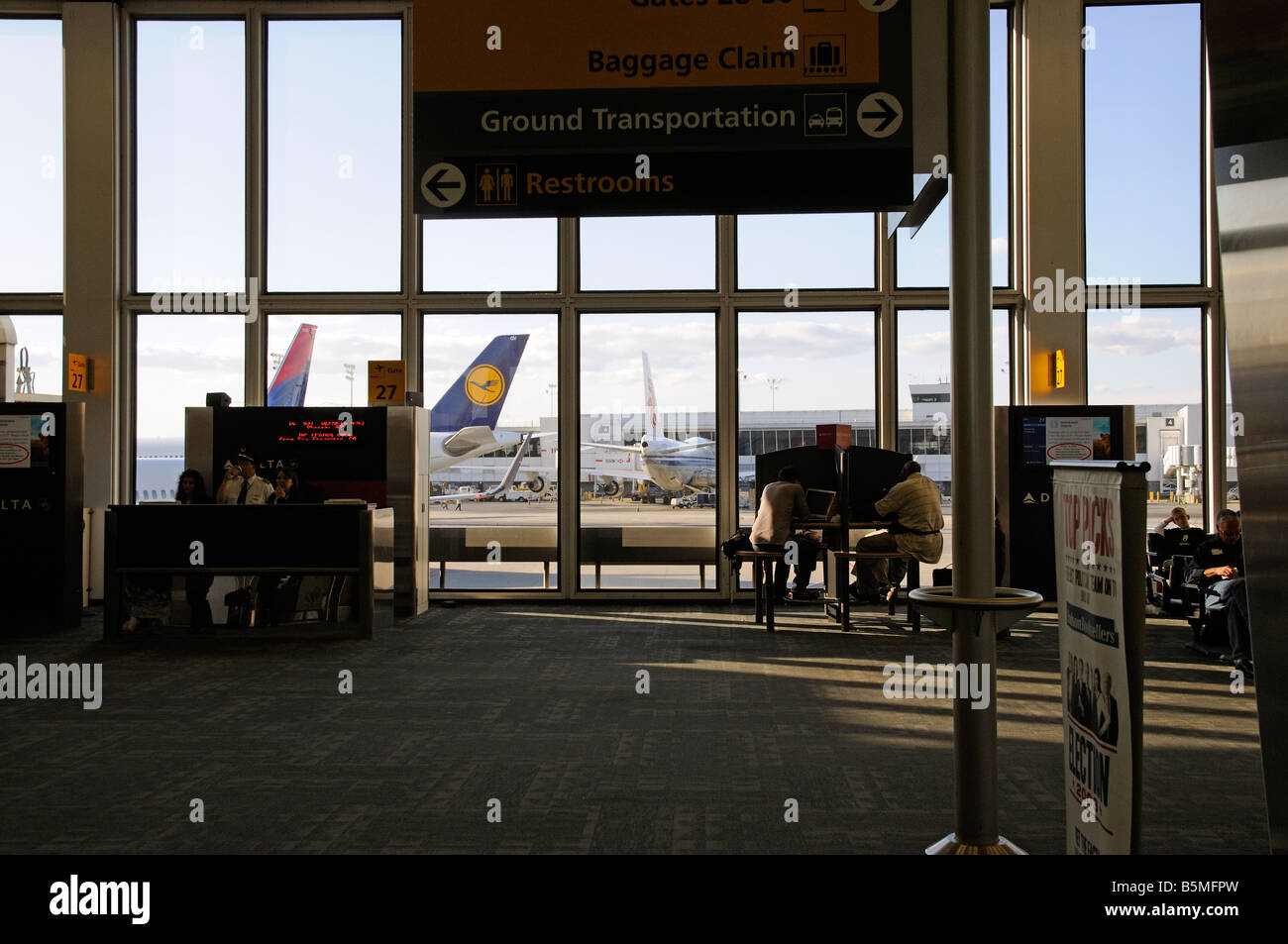 JFK Airport New York America USA Delta company terminal 3 Stock Photo Alamy