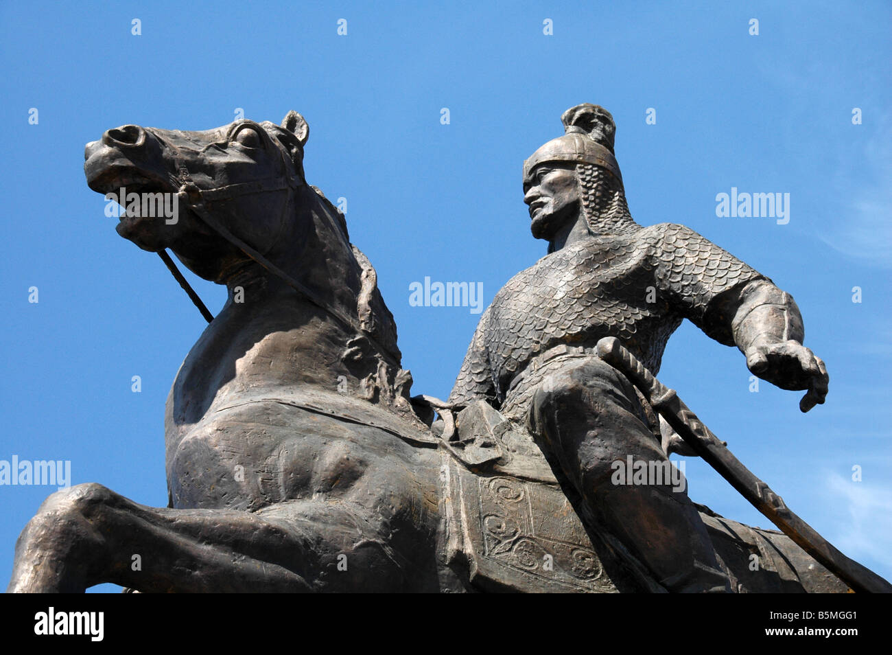 Statue of Genghis Khan in Atyrau, Kazakhstan Stock Photo Alamy