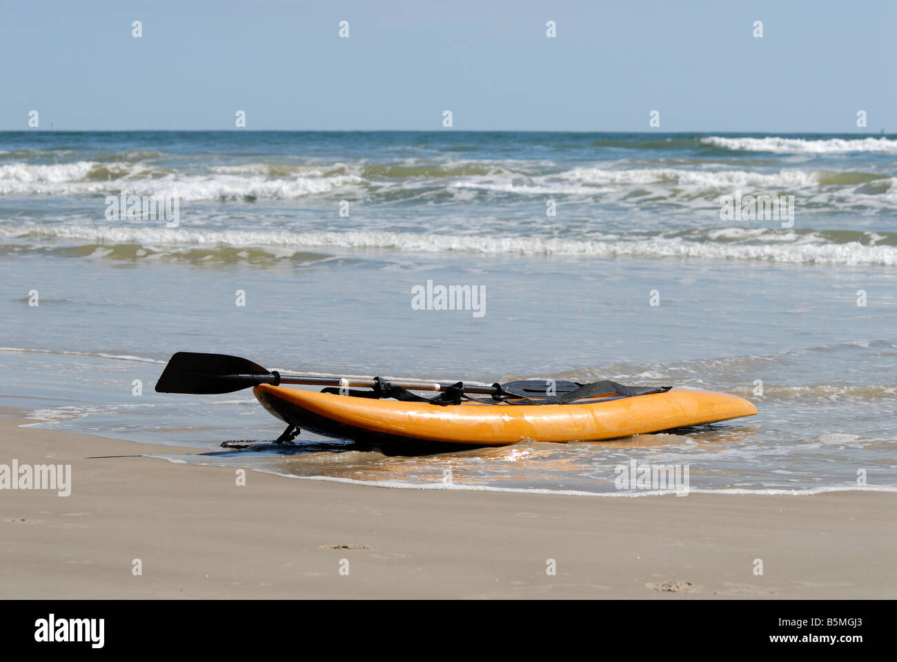 Kayak on the beach Stock Photo - Alamy