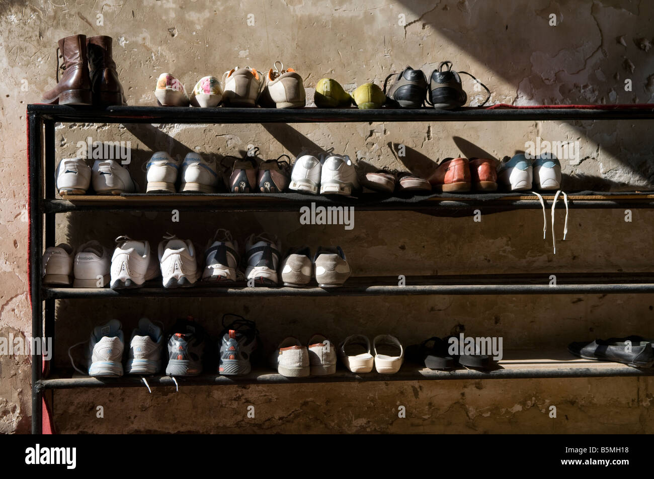 Shoes outside a mosque Stock Photo Alamy