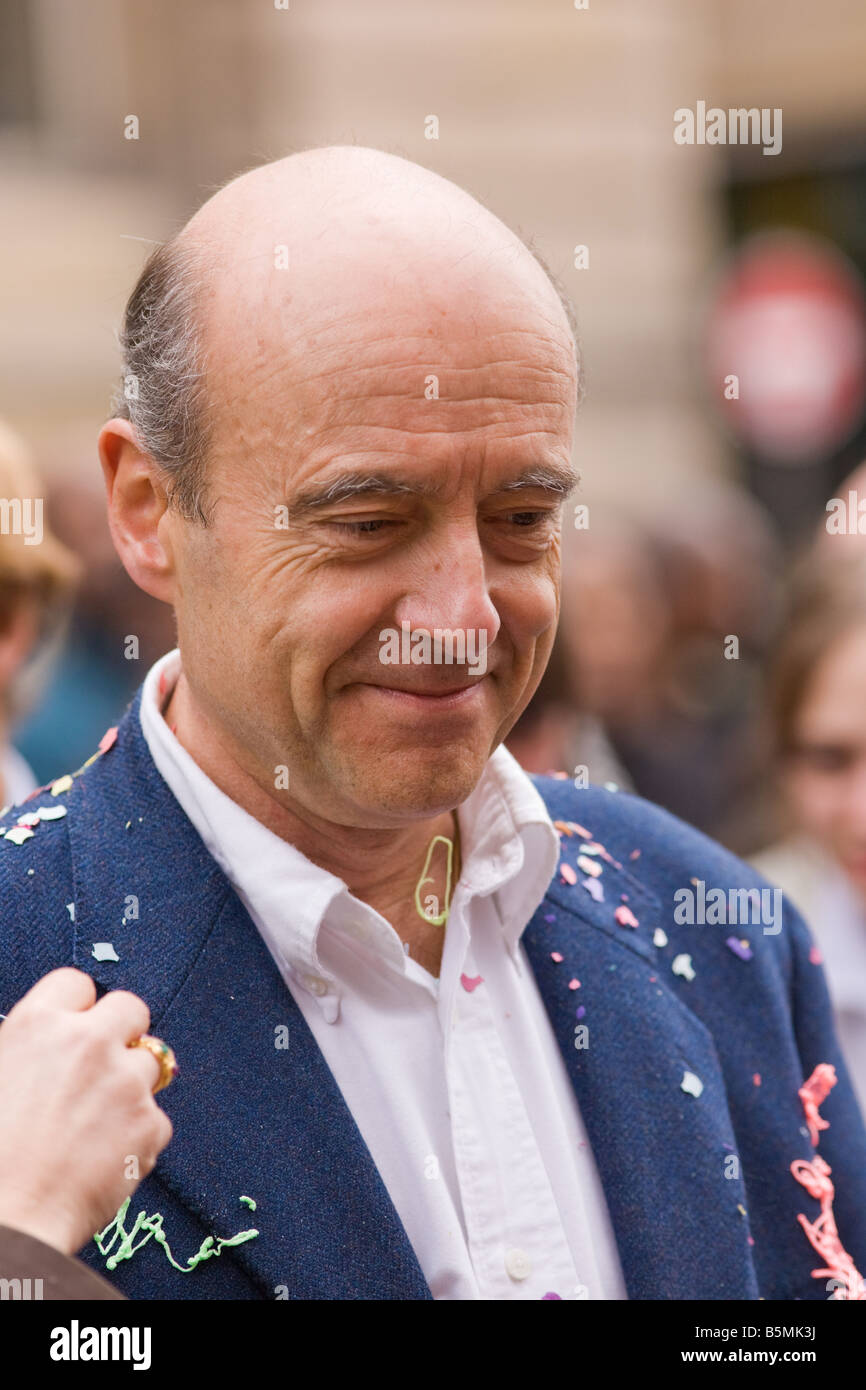 alain juppé, mayor of bordeaux, during carnival festival, bordeaux, france Stock Photo