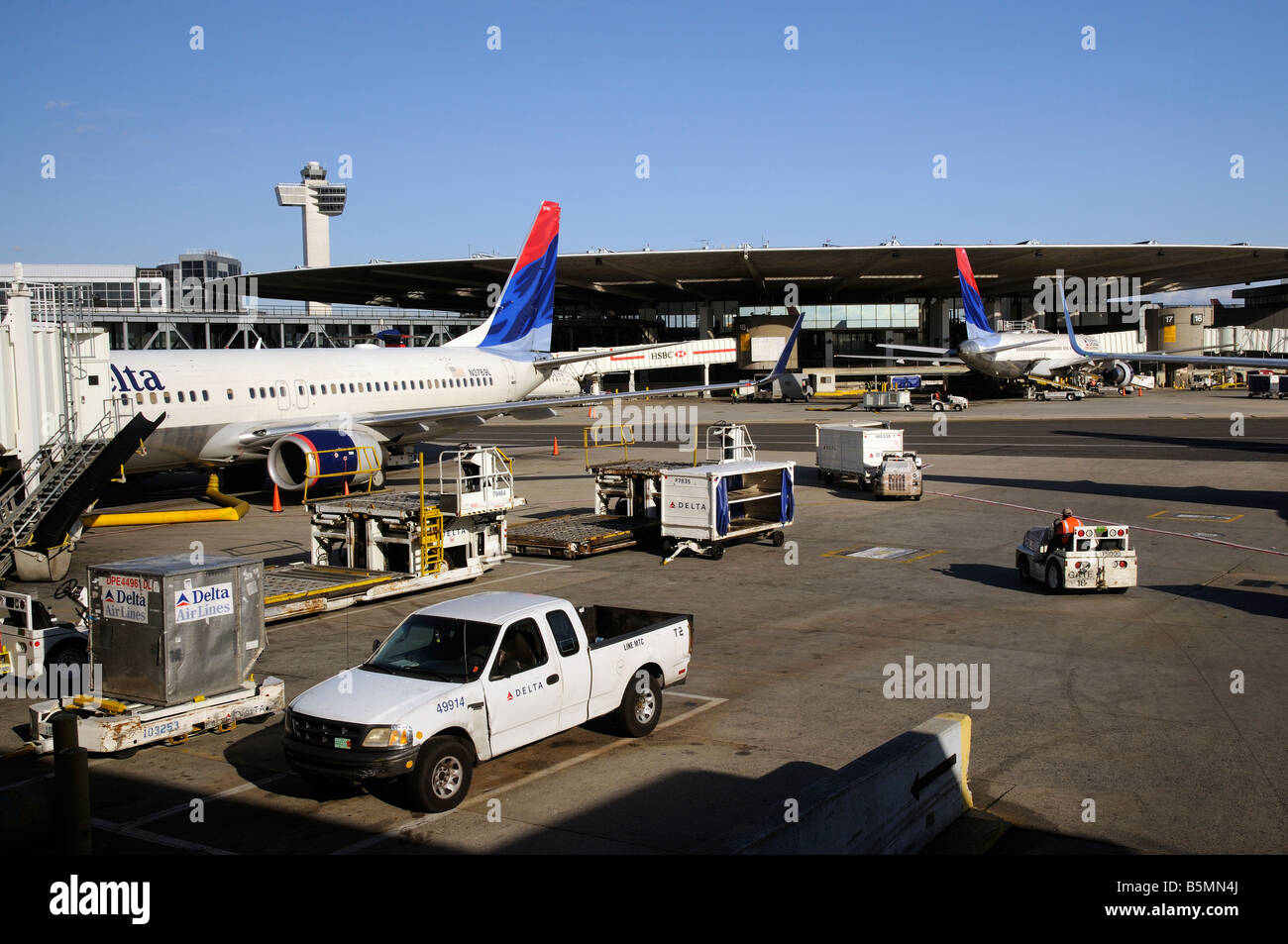 JFK Airport New York America USA Delta company Boeing aircraft on the