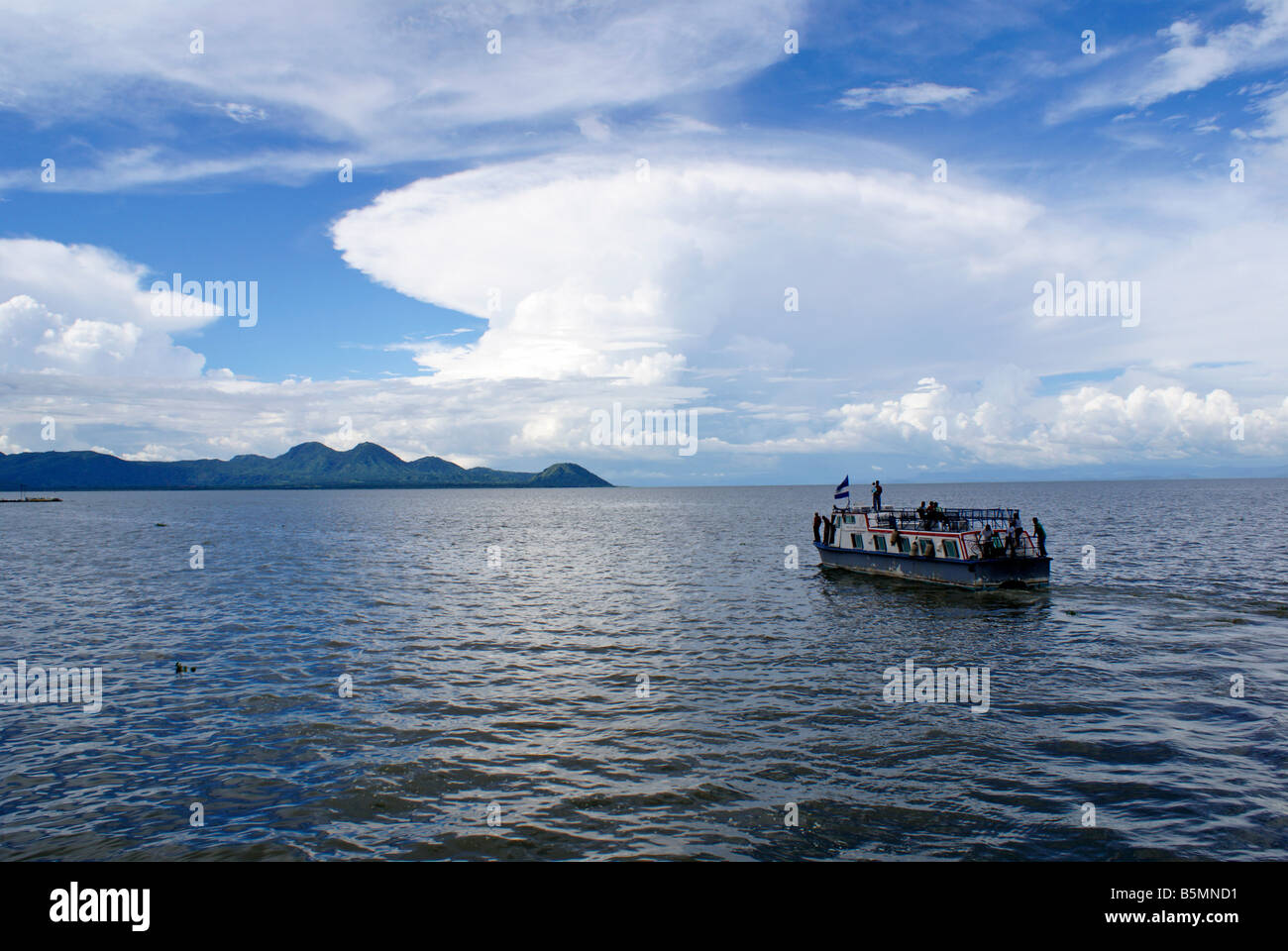 Passenger ferry on Lake Managua or Lago Xolotlán , Managua, Nicaragua Stock Photo
