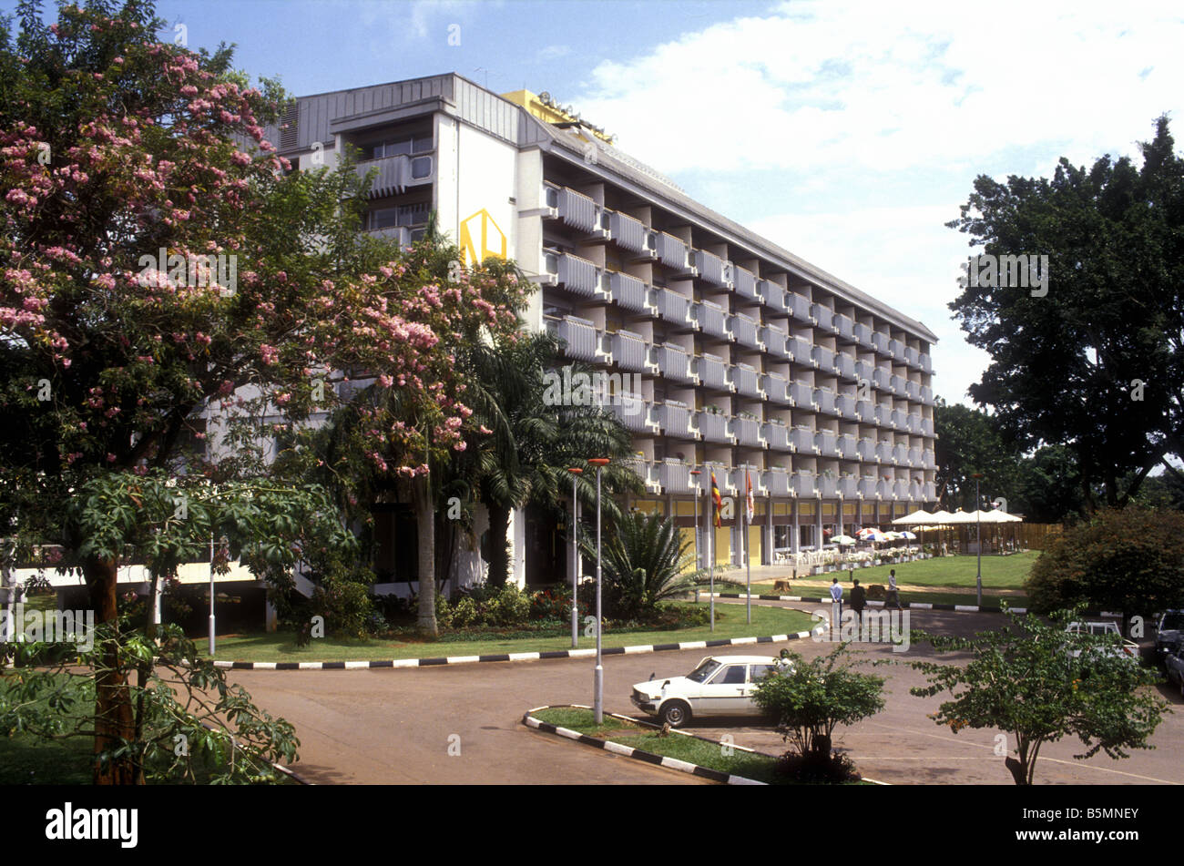 Exterior view of Nile Hotel Kampala Uganda East Africa in 1990 Tree ...