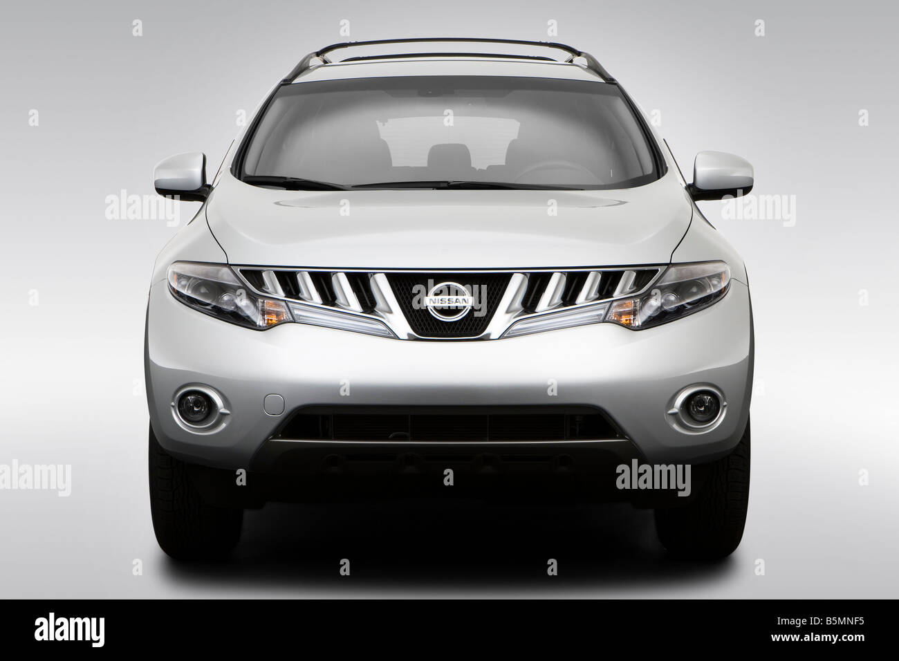 2009 Nissan Murano SL in Silver - Low/Wide Front Stock Photo