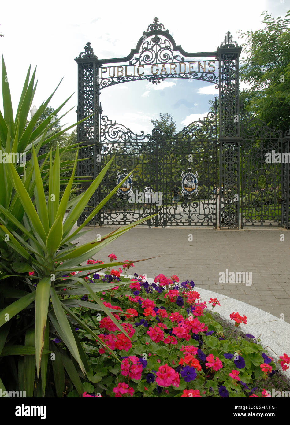 The entrance to the Public Gardens, Halifax, Nova Scotia Stock Photo