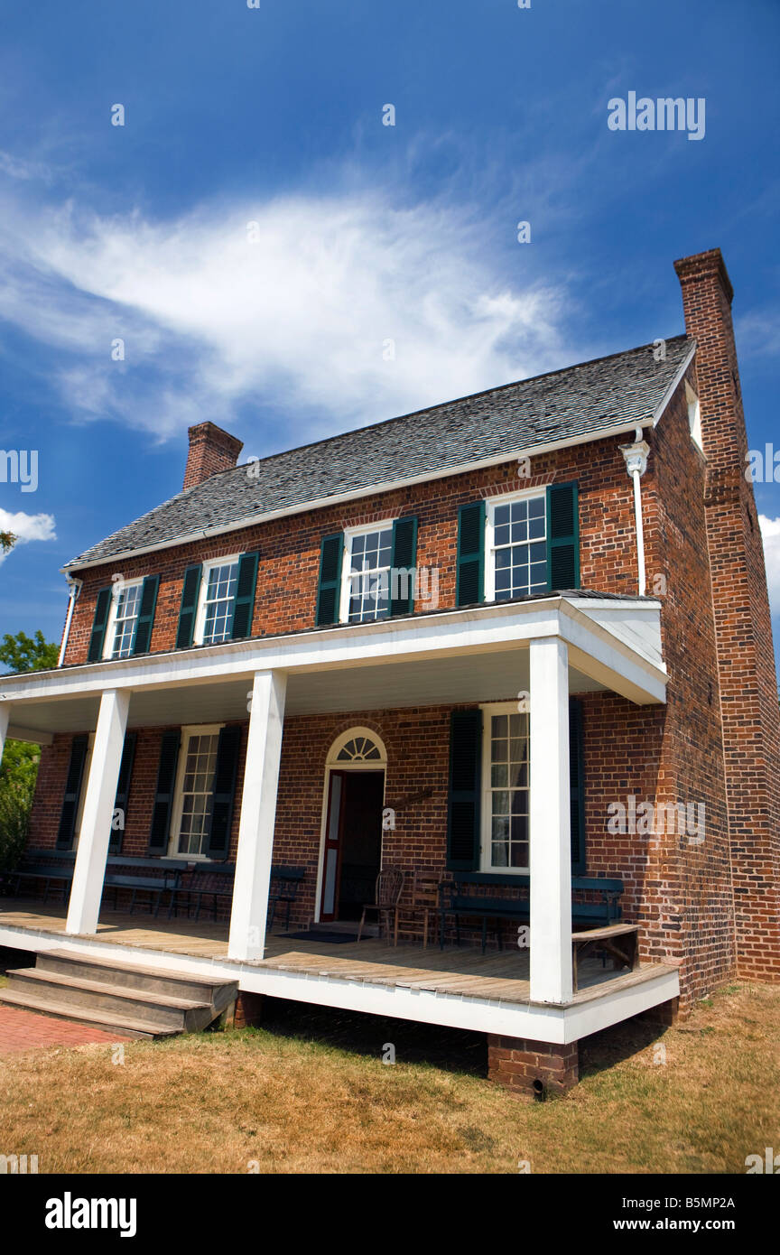 Clover Hill Tavern, Appomattox Court House National Historical Park, Appomattox, Virginia. Stock Photo
