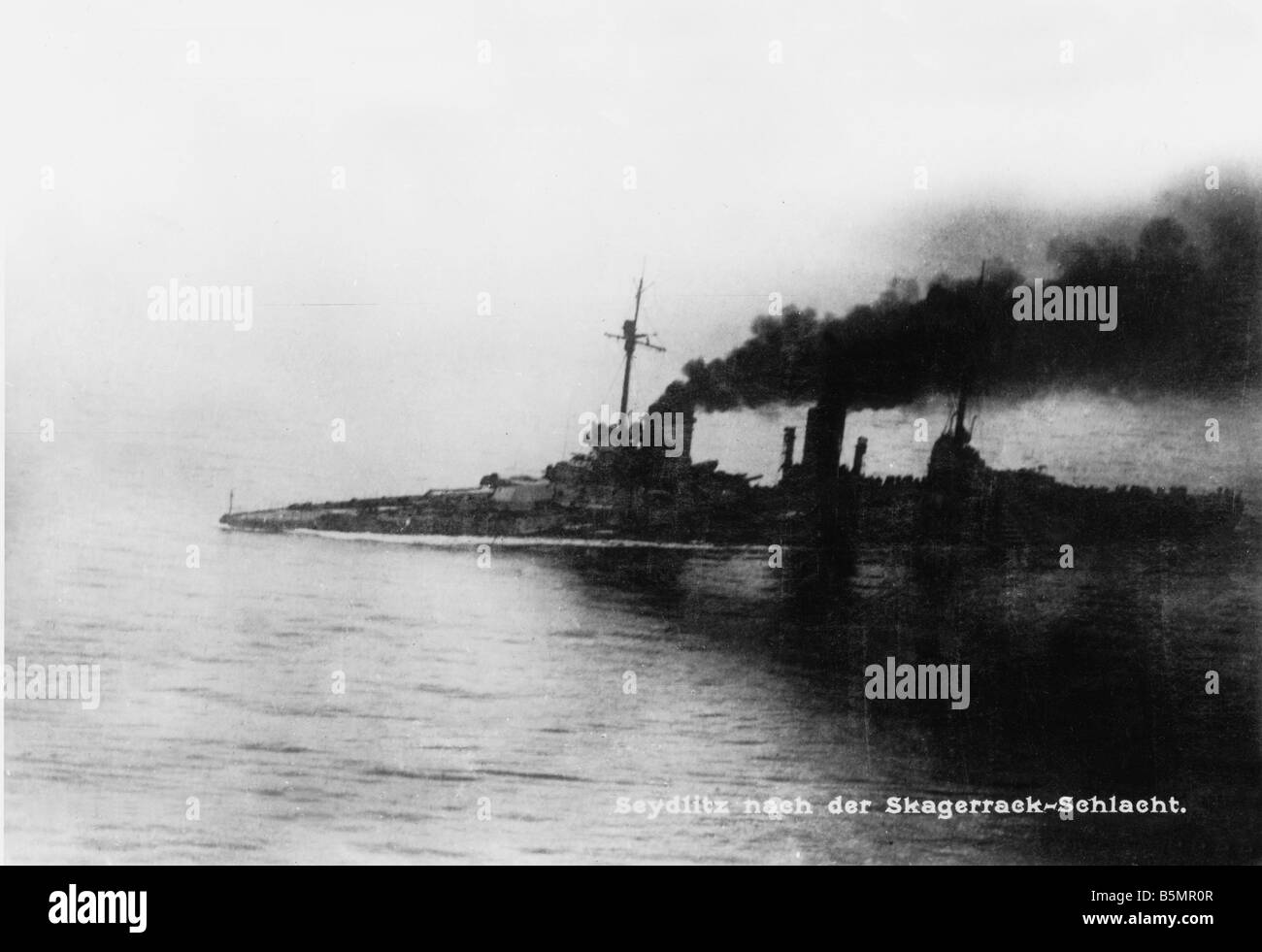 9 1916 5 31 A1 8 E Battle of Jutland Seydlitz World War I 1914 18 Sea battle near Jutland Skagerrak 31 5 1 6 1916 S M S Seydlitz Stock Photo