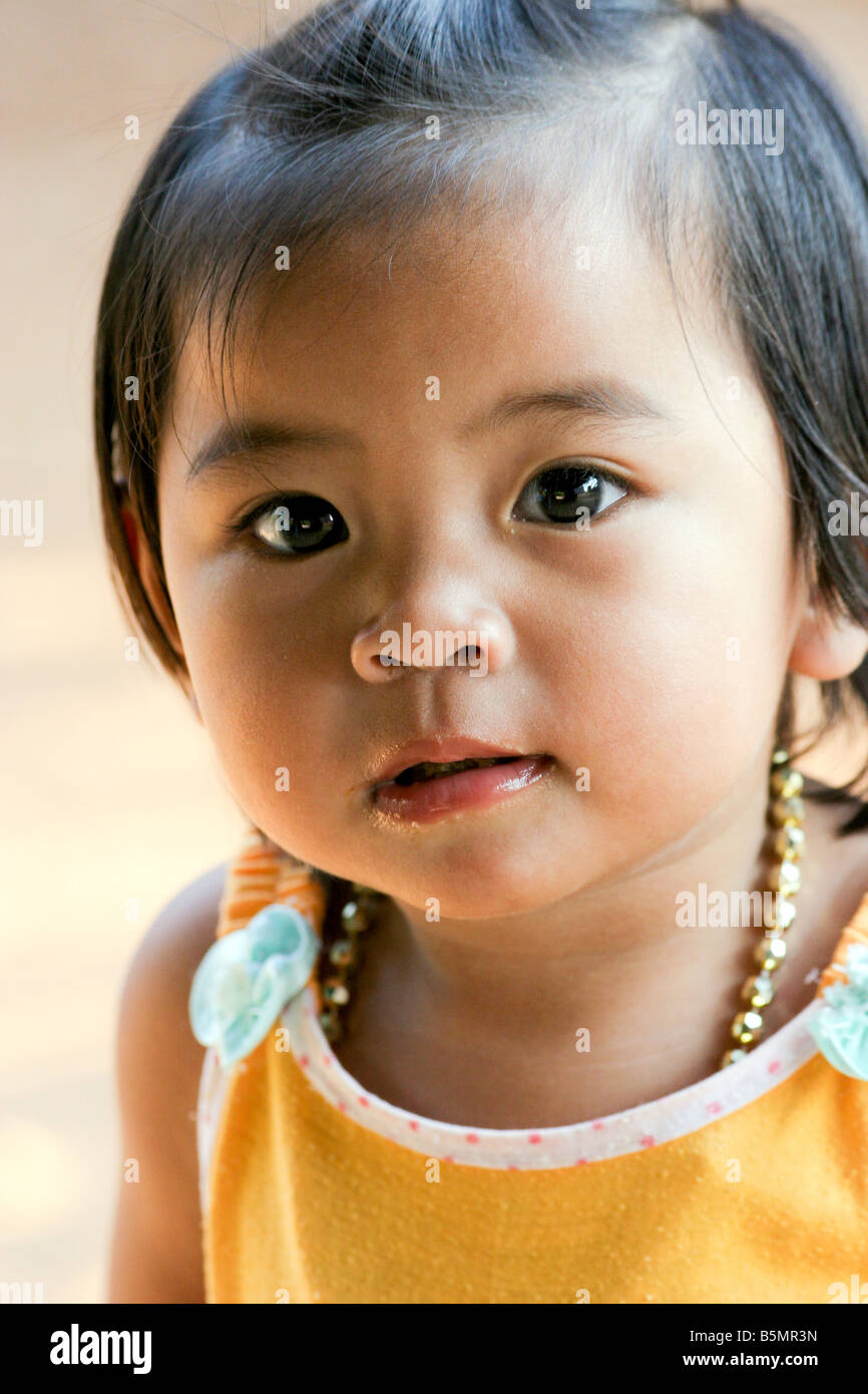 cute thai girl portrait, sukhothai, thailand Stock Photo