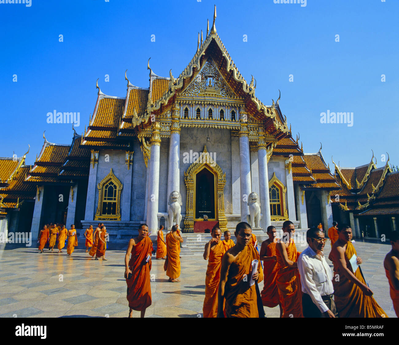 Wat Benchamabophit the Marble Temple Bangkok Thailand Stock Photo - Alamy