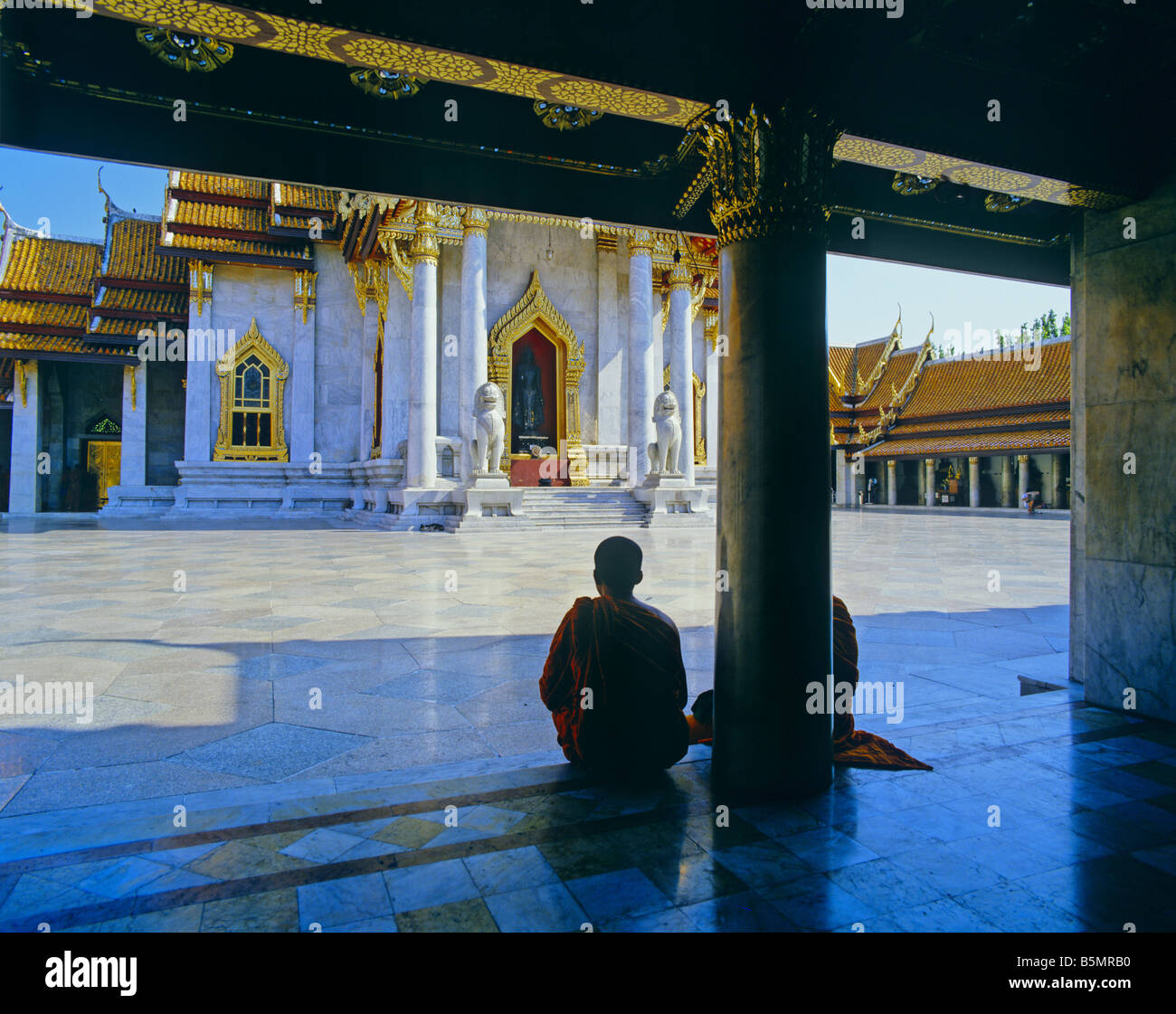 Wat Benchamabophit the Marble Temple Bangkok Thailand Stock Photo - Alamy