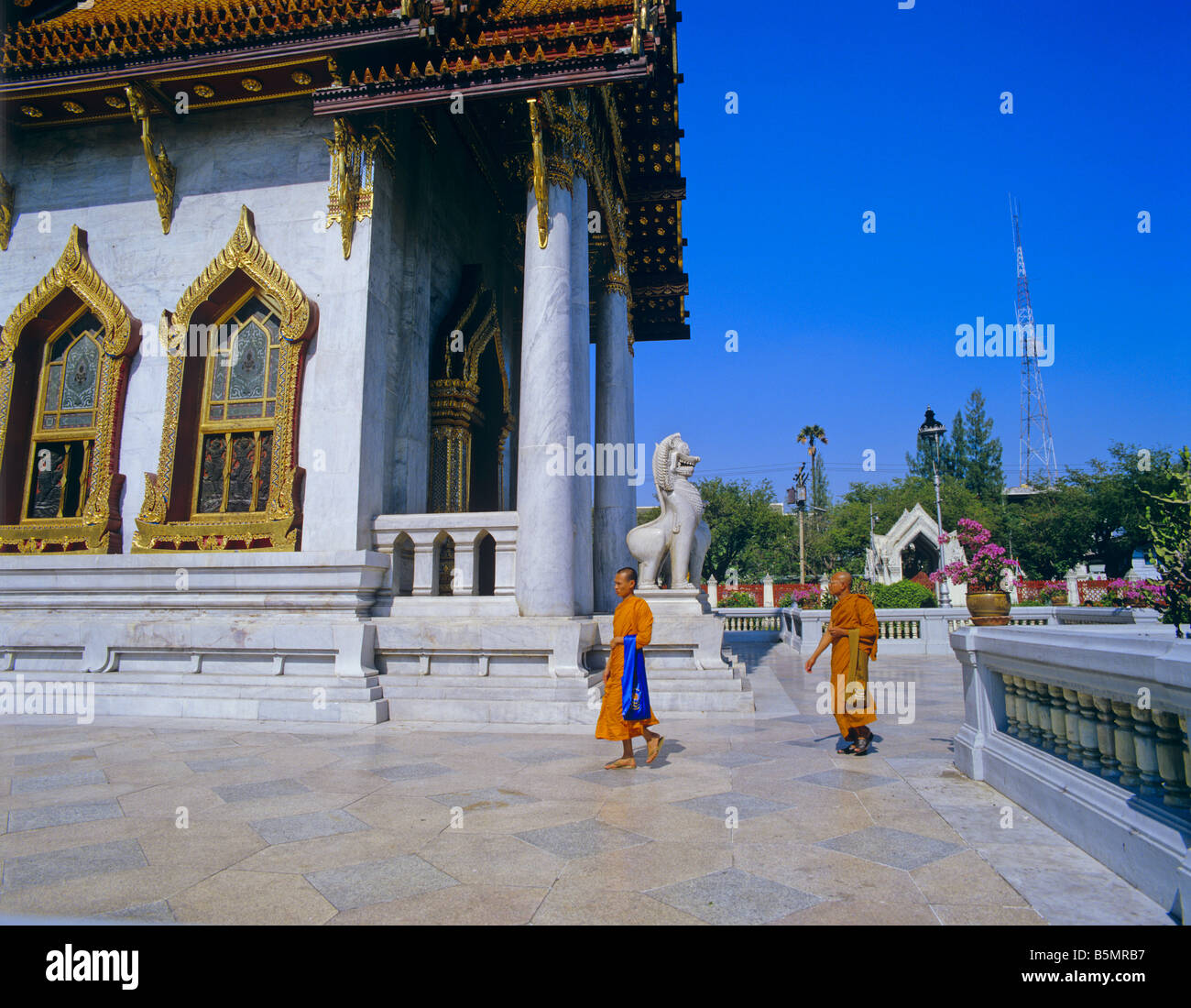 Wat Benchamabophit the Marble Temple Bangkok Thailand Stock Photo - Alamy