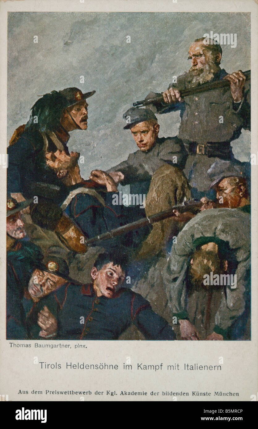 9 1917 10 0 A1 Tirol s hero sons Baumgartner World War 1 1914 18 Relief attack of Germans and Austrians in Italy Italien Battle Stock Photo