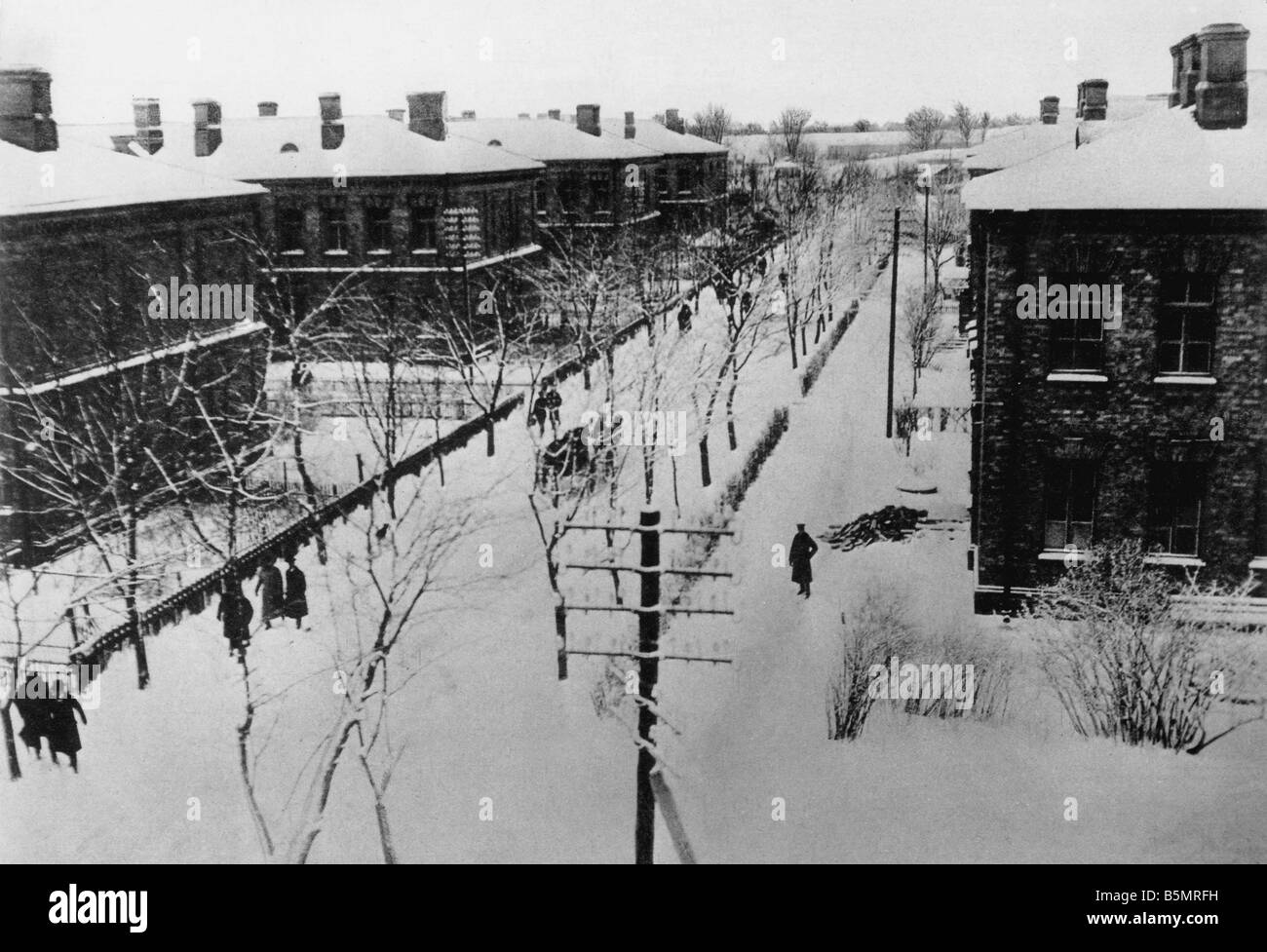 9 1917 12 15 A1 13 Brest Litowsk Living quarters of deleg World War 1 1914 18 Russian German armistice of Brest Litowsk 15th Dec Stock Photo