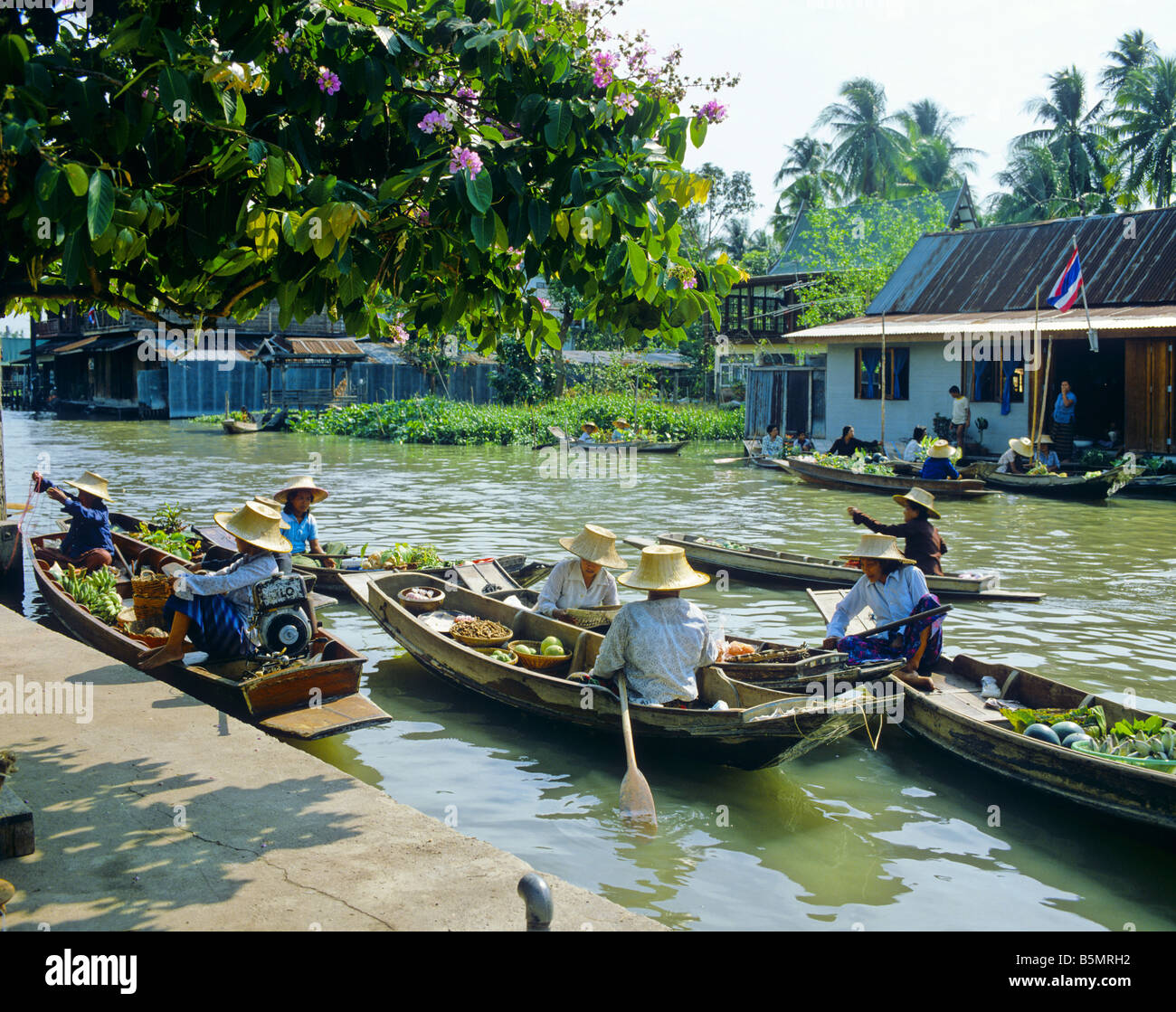Floating market Bangkok Thailand Stock Photo - Alamy