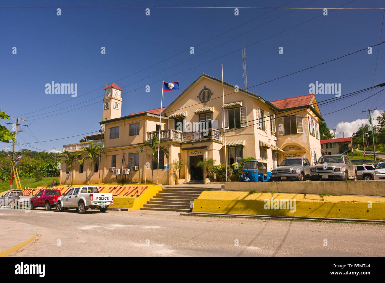 SAN IGNACIO BELIZE Police Station building Stock Photo Alamy