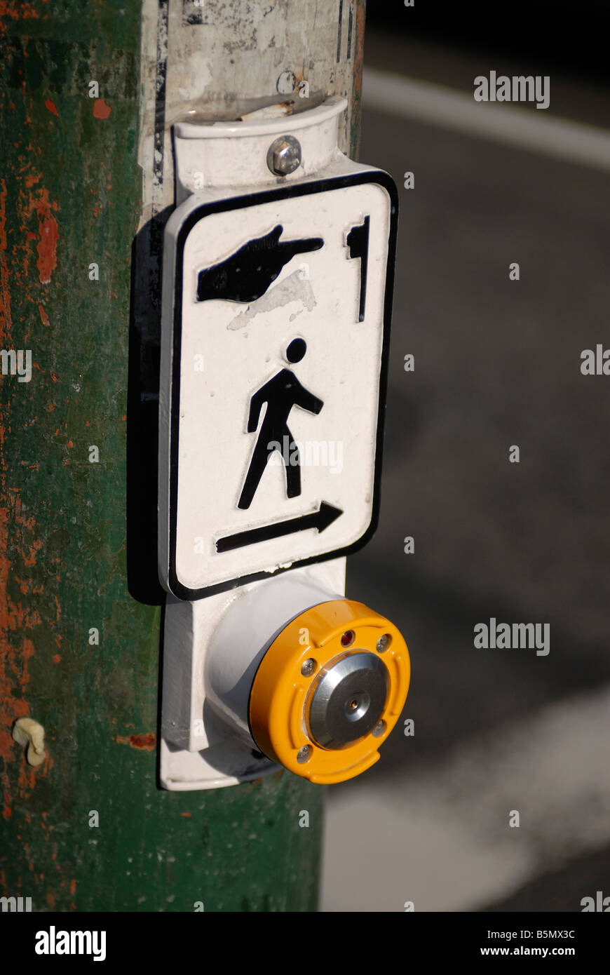 pedestrian, crossroads, signalisation, signpost, walkway,walker bip Stock Photo
