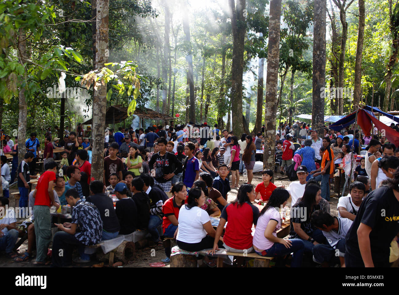 Village picnic at Gawai festival Stock Photo