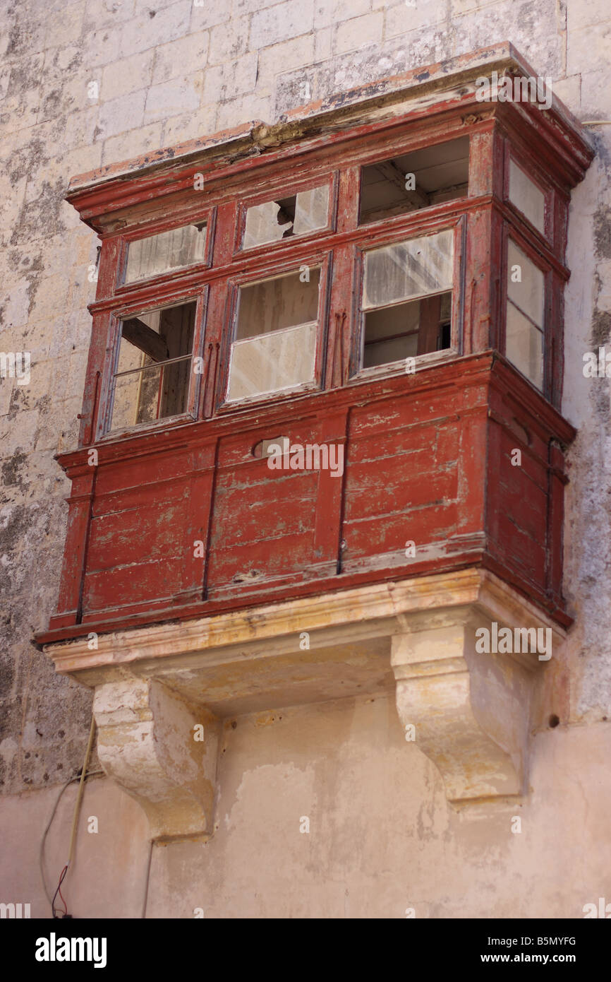 Old balcony in mdina old capital city of malta stock photo alamy