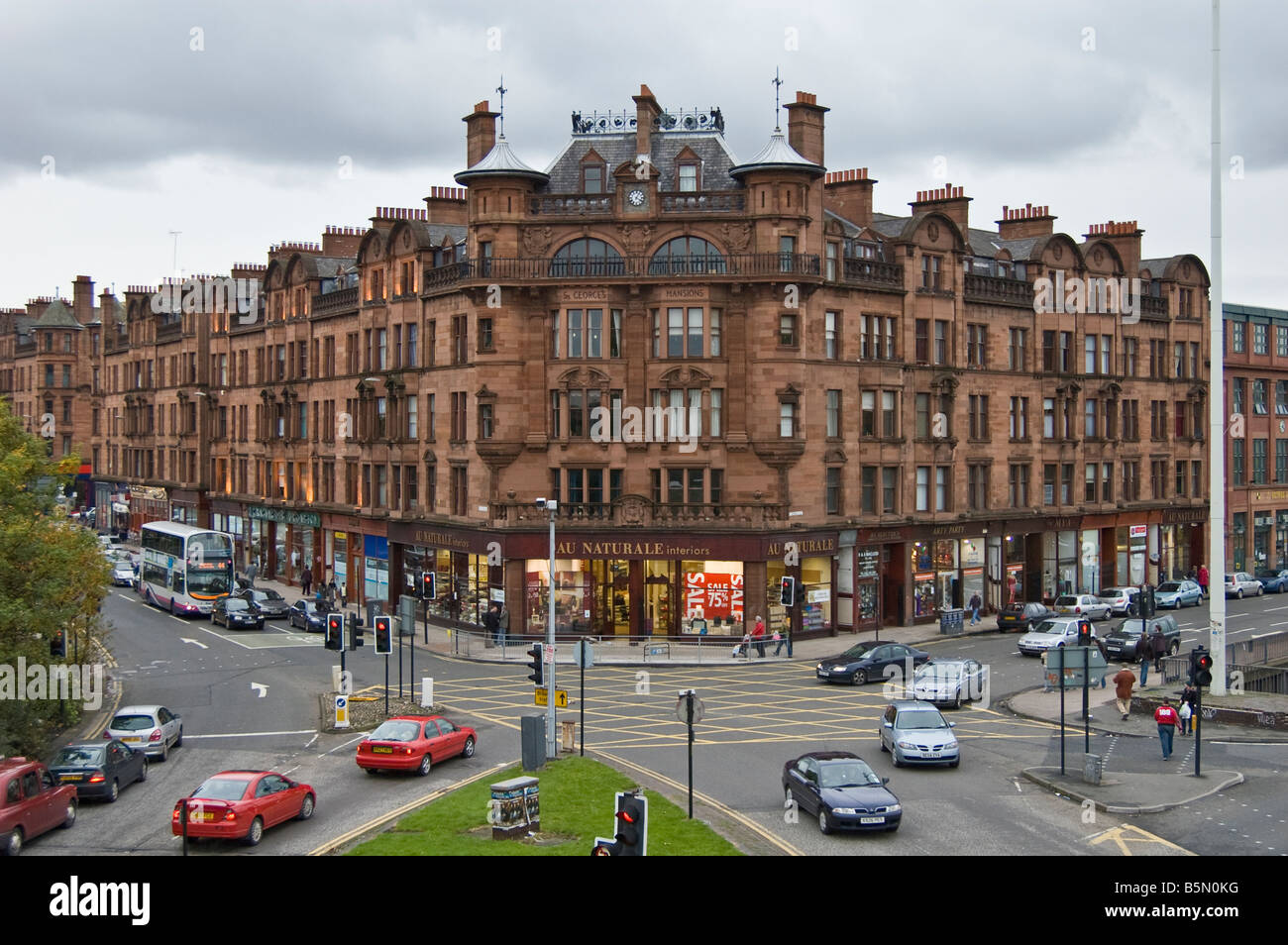 Charing Cross road junction in Glasgow Scotland Stock Photo Alamy