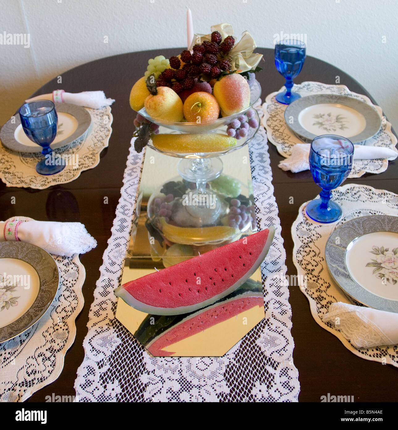 Formal Dining Setting Stock Photo Alamy