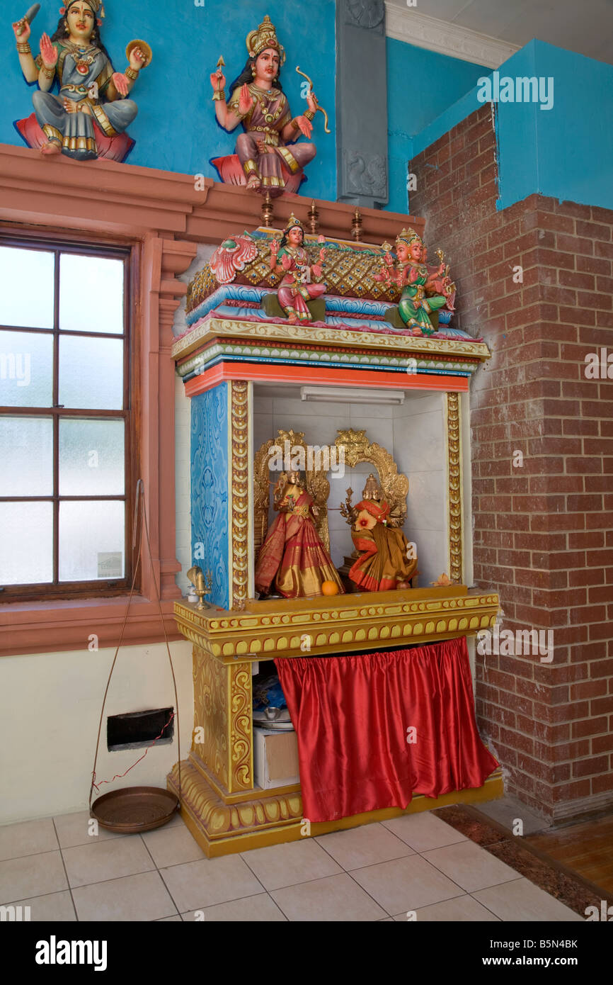 Murtis Of Lord Shiva Shakti and Skanda Hindu Temple Adelaide Australia Stock Photo