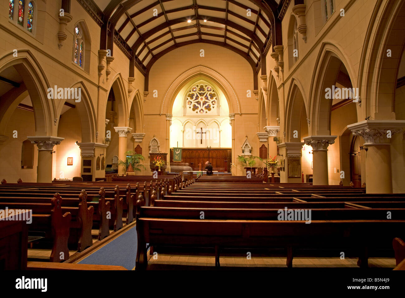 Pilgrim Uniting Church Interior Adelaide Australia Stock Photo